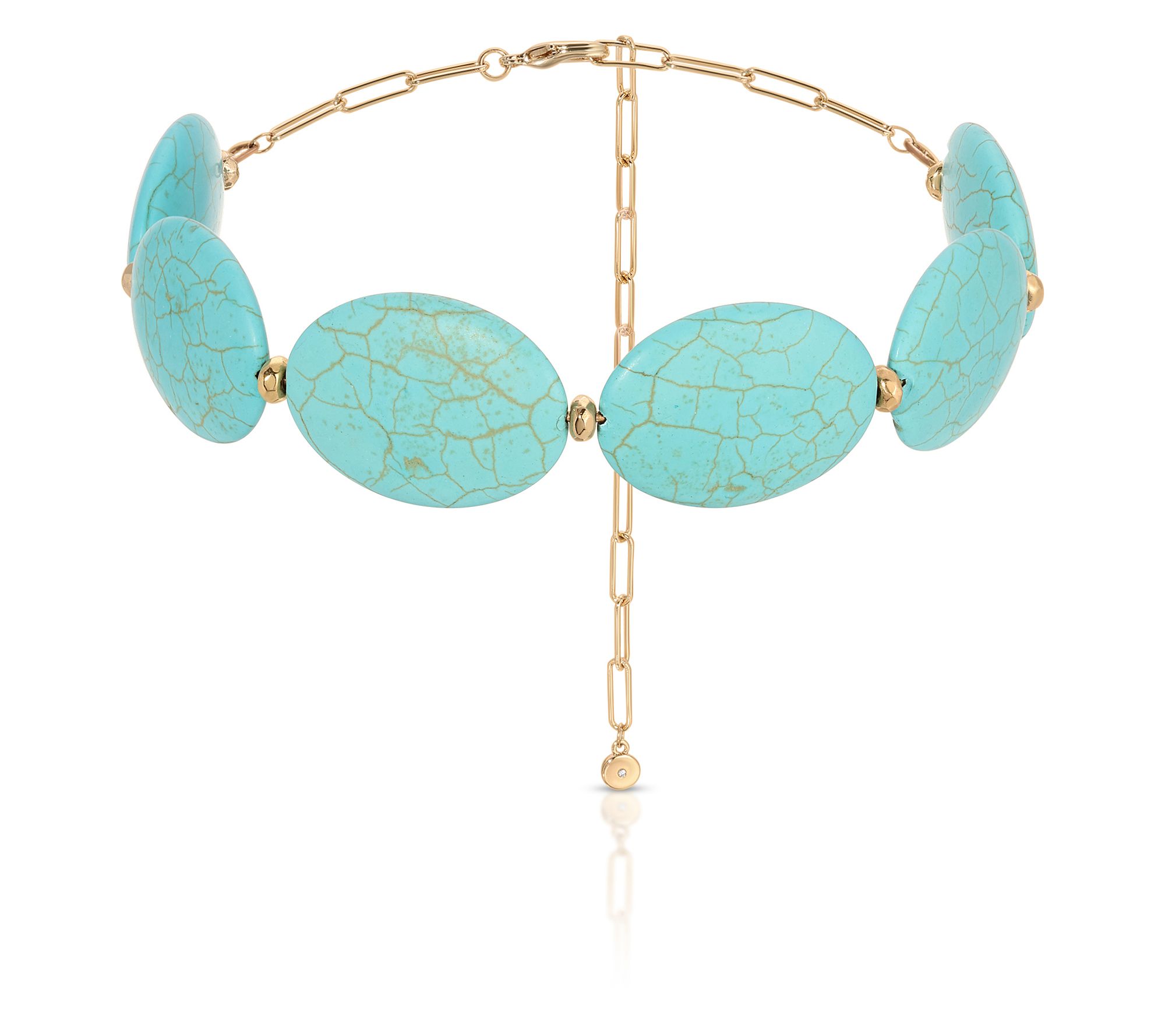 Ettika Oval Turquoise Statement Choker Necklace