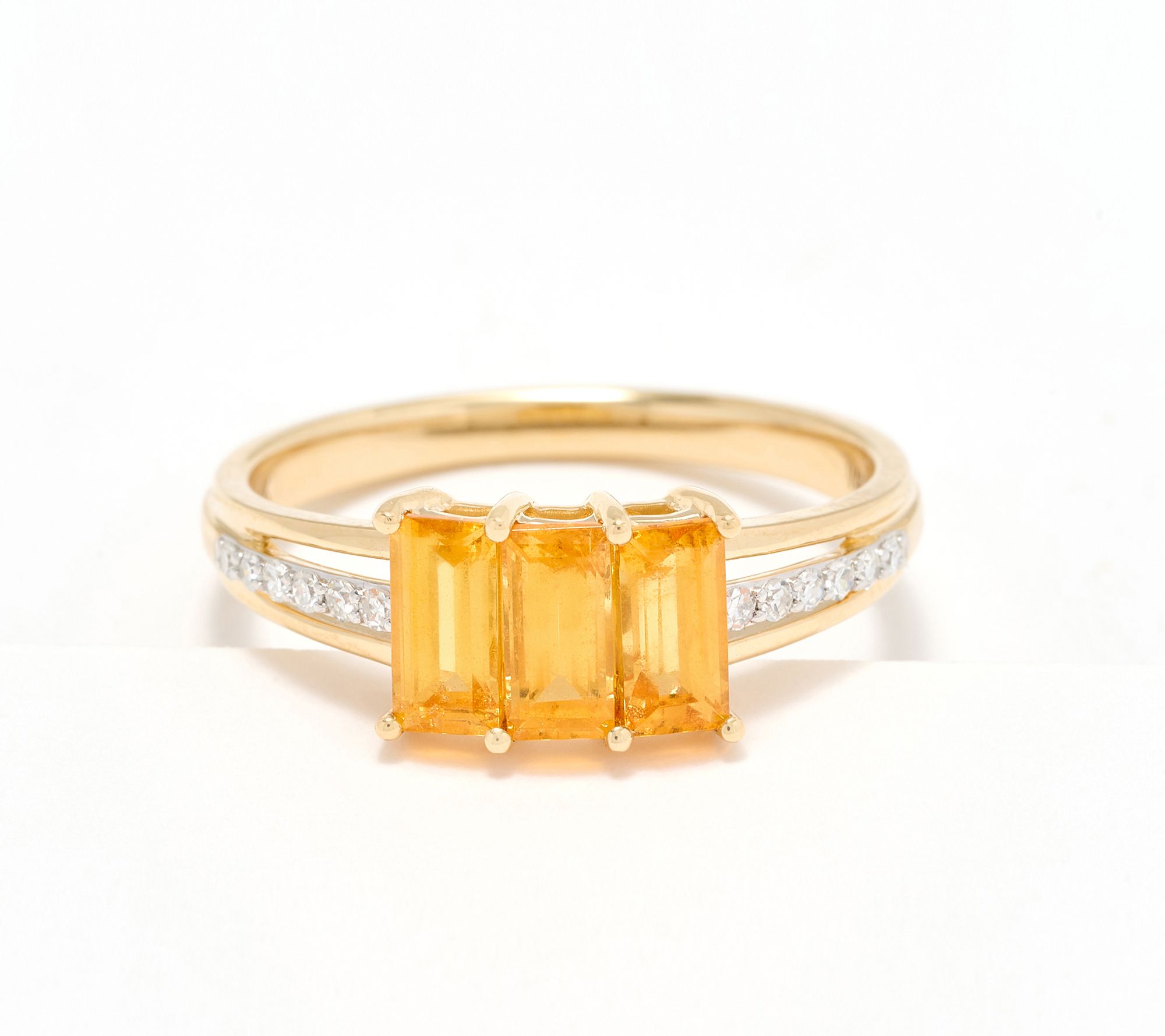Vault Discoveries Baguette 3-Stone Ring, 14K Gold