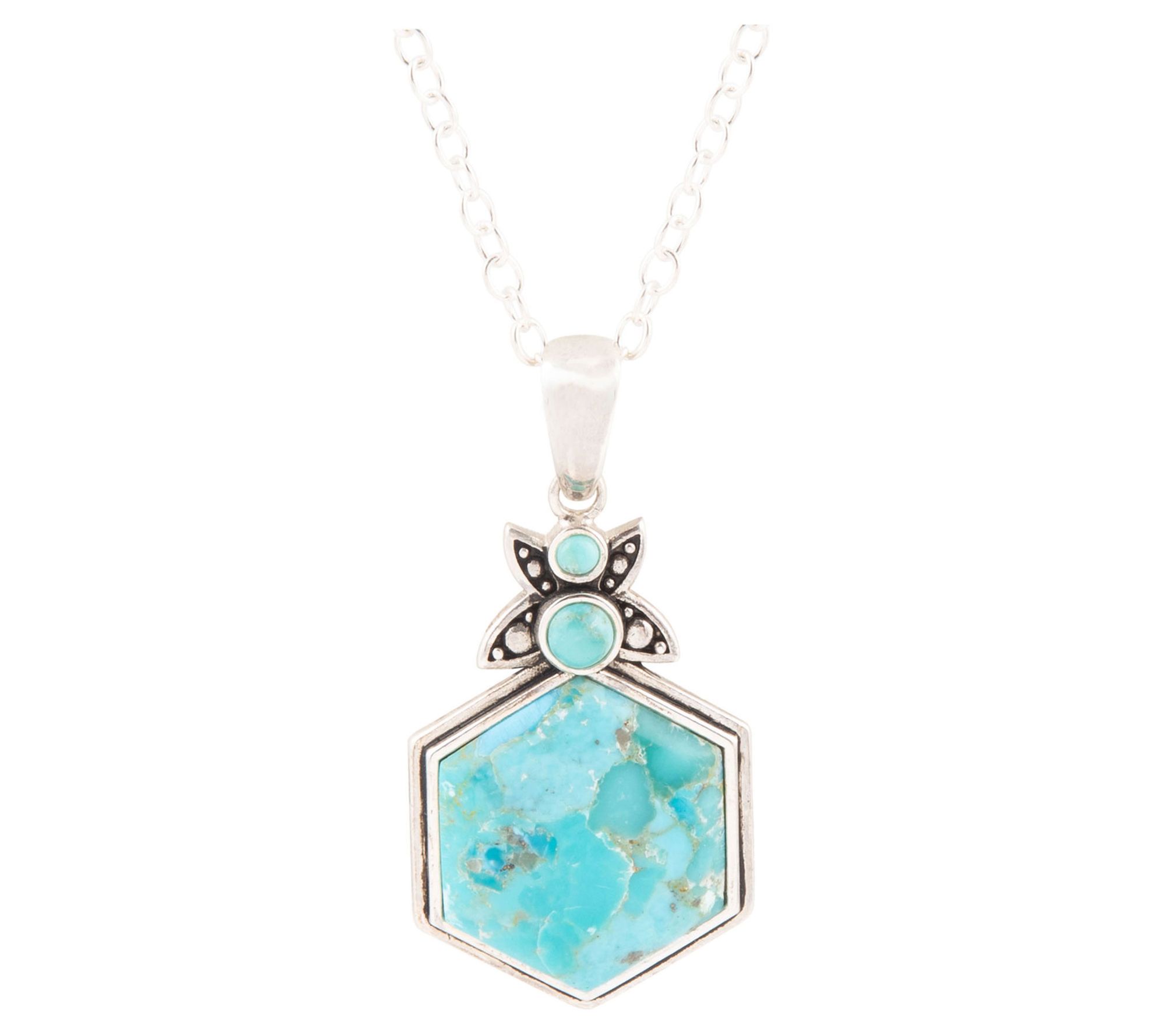 Barse Artisan Crafted Sterling Emile TurquoiseNecklace