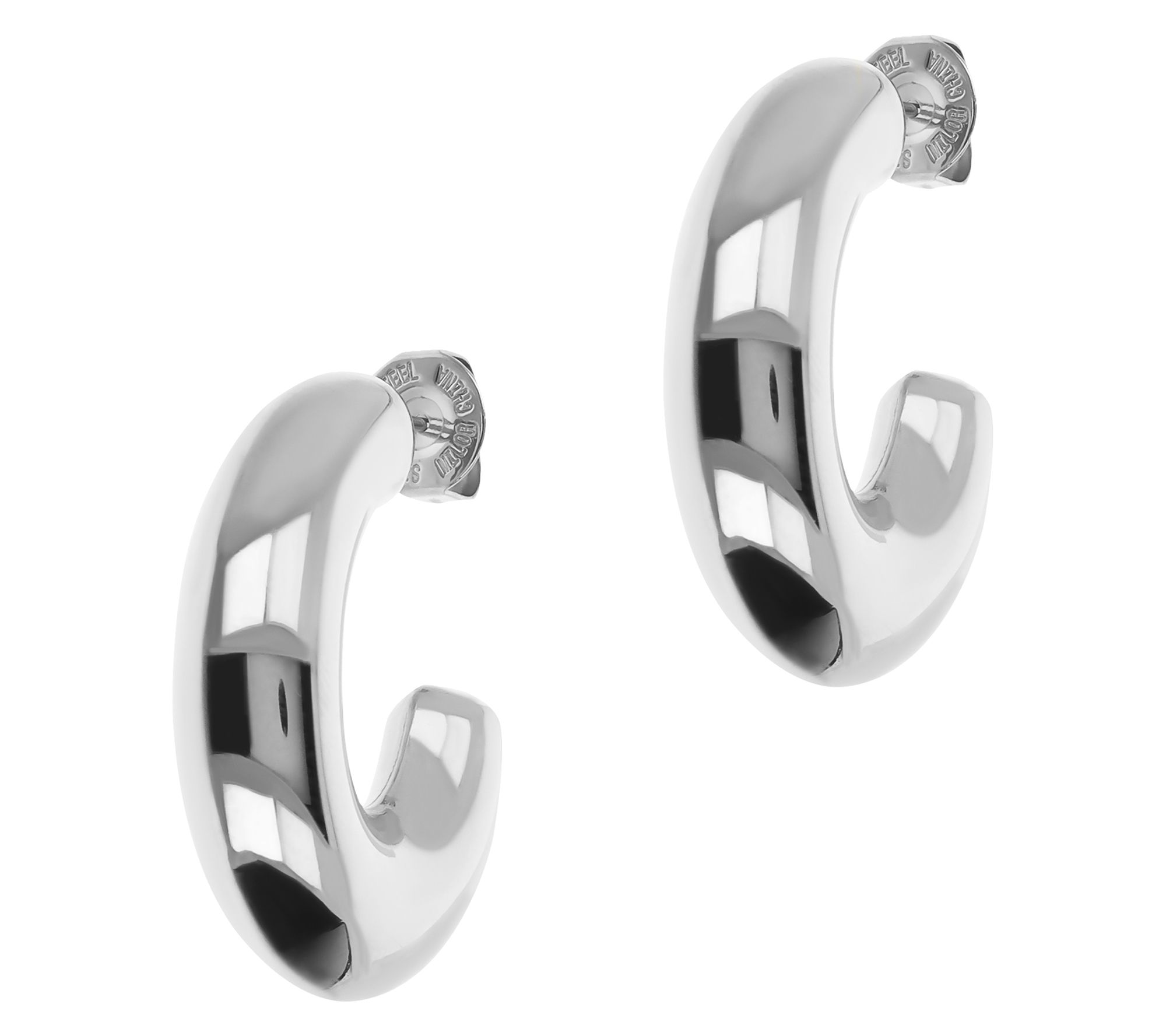 Steel By Design Polished Hoop earrings