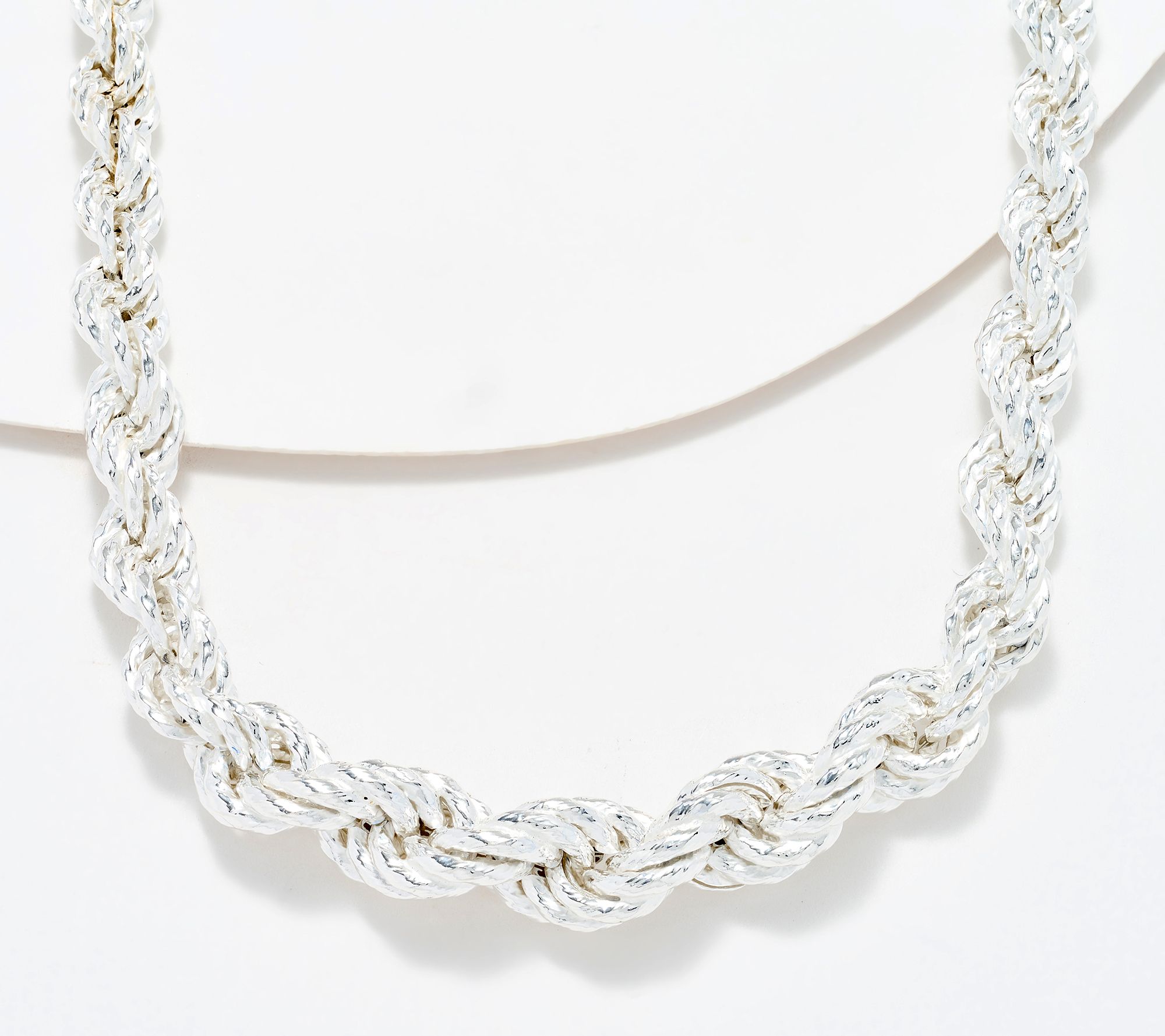 UltraFine 950 Silver Brilliant Rope Graduated Necklace