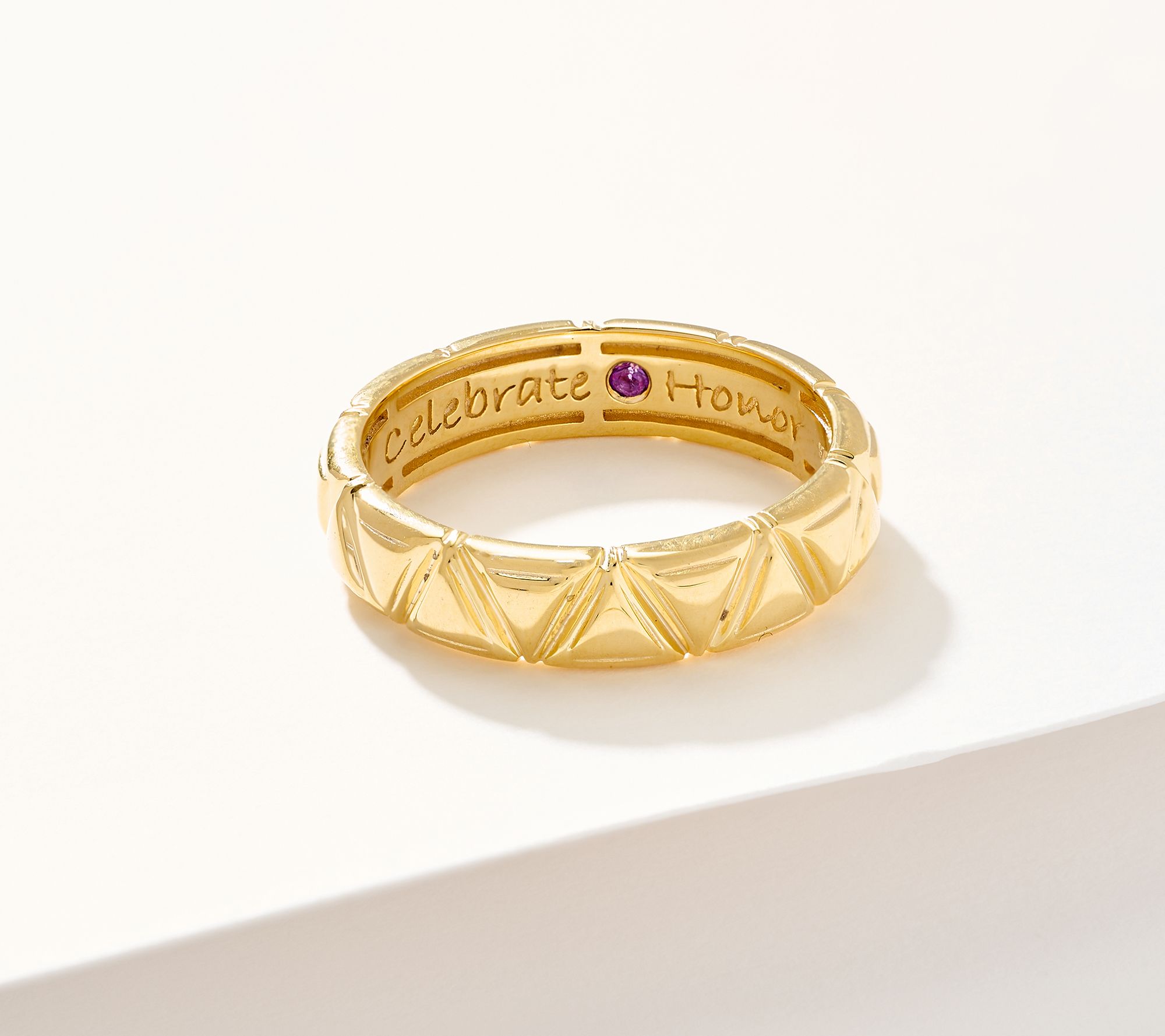 Christian James by Scott Grimes 14K Gold Clad Life Band Ring