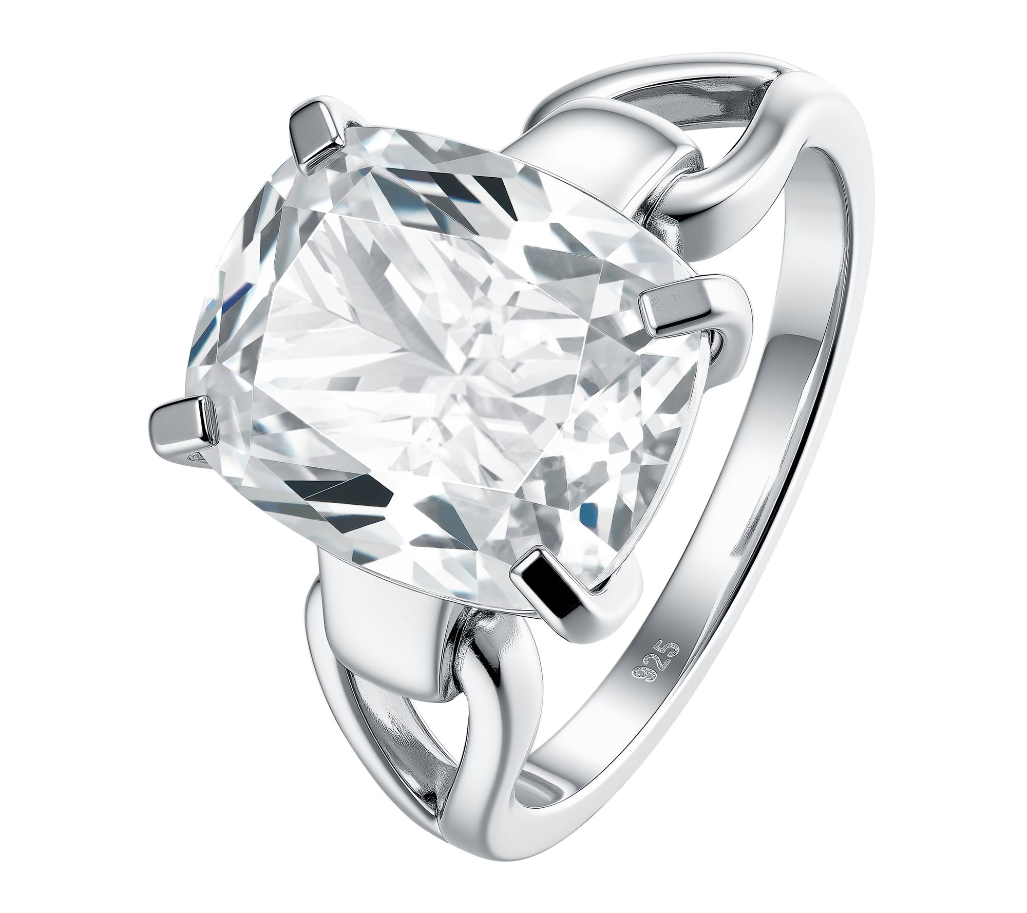 Diamonique 7.50 cttw Cushion Cut Ring, SterlingSilver