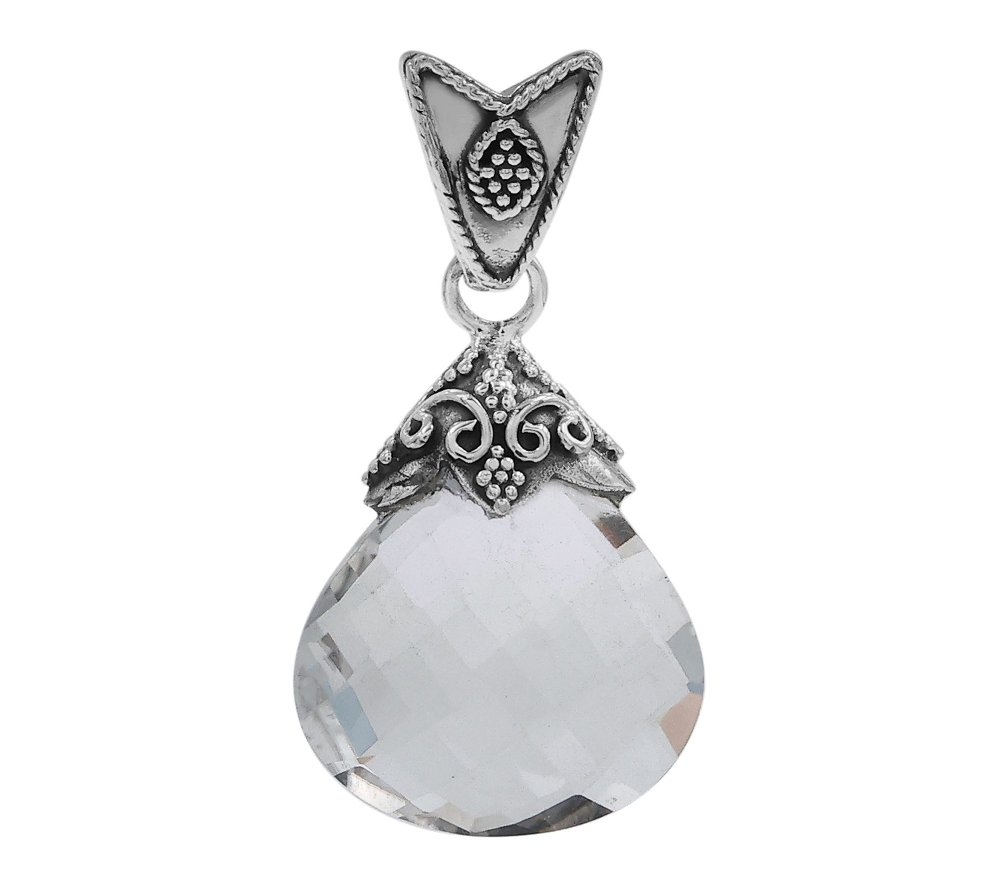 Artisan Crafted Sterling Silver Solitaire Gemstone Pendant