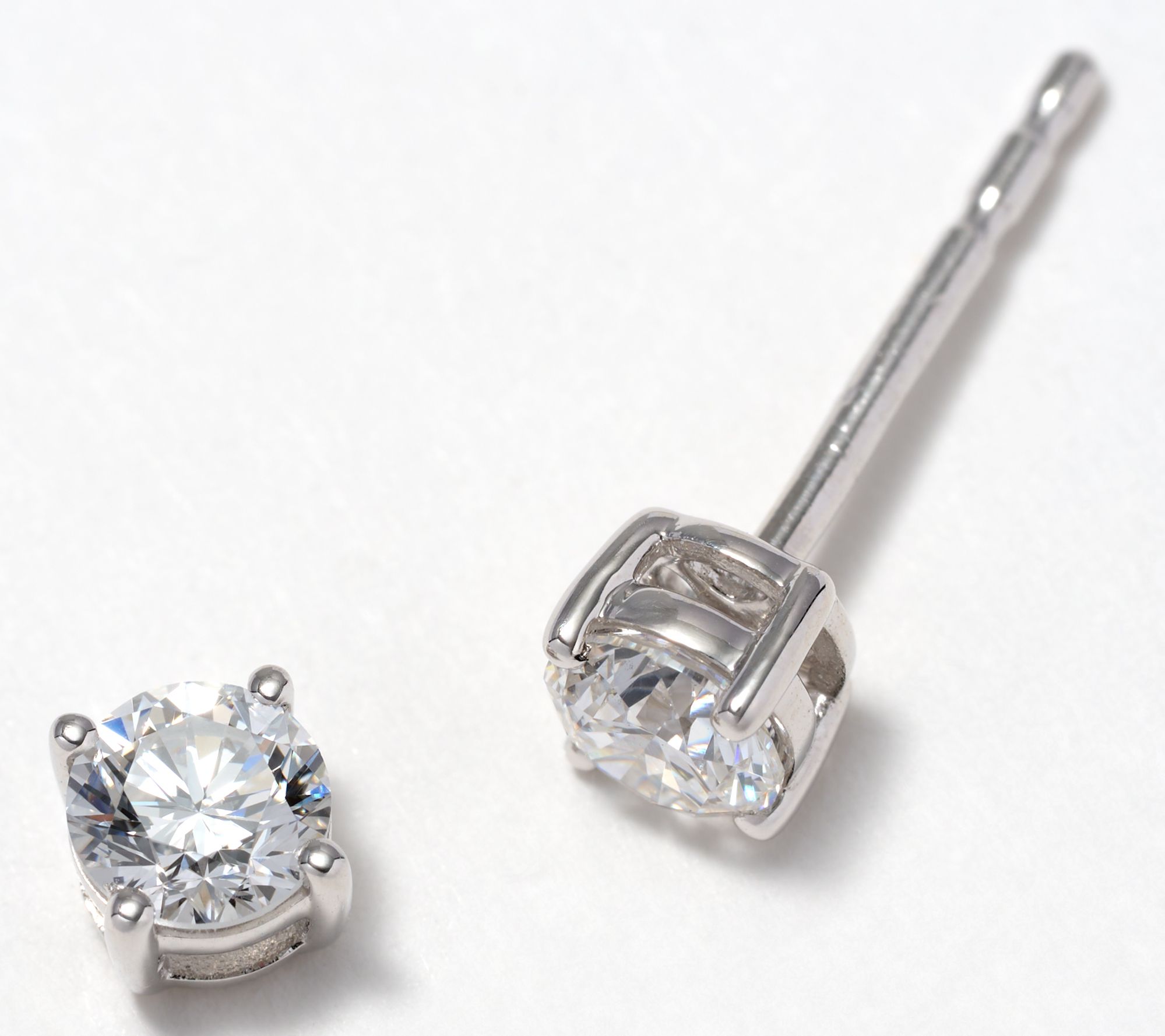 Fire Light Lab Grown Diamond 0.50 cttw Studs, Sterling Silver
