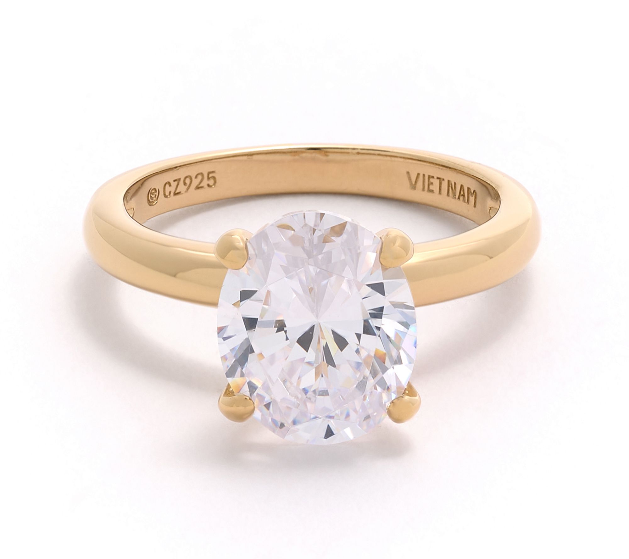 Diamonique Classics 4.00 cttw Ring, 14K Plated