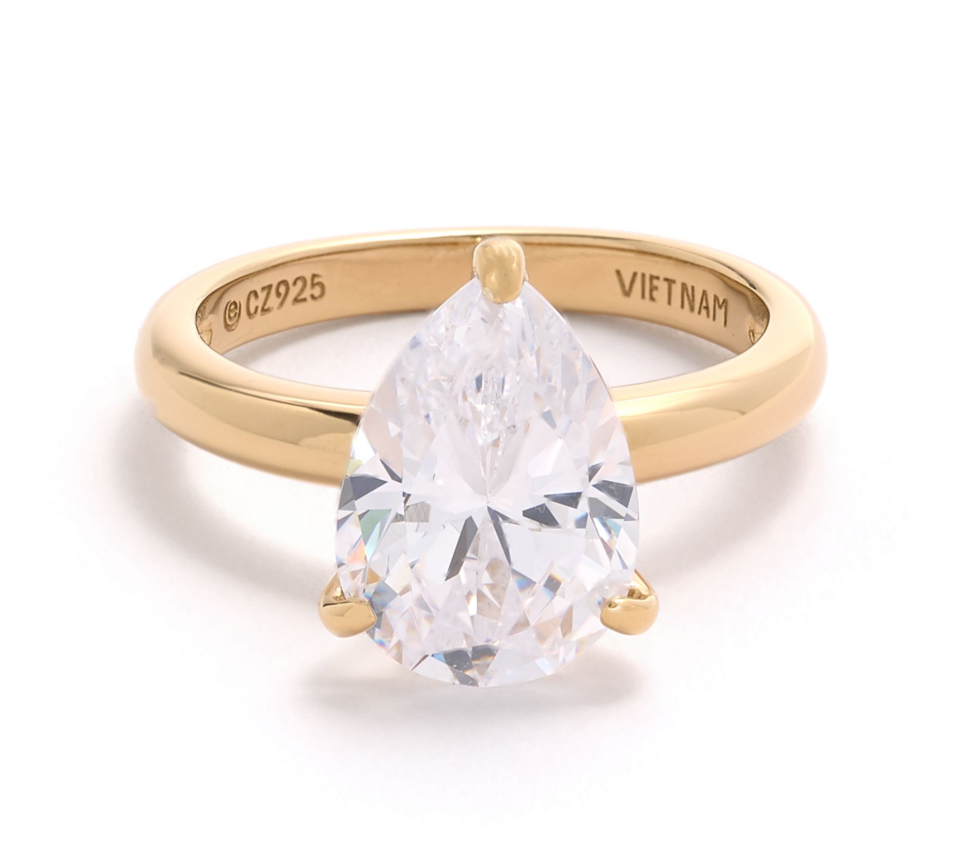 Diamonique Classics 4.00 cttw Ring, 14K Plated