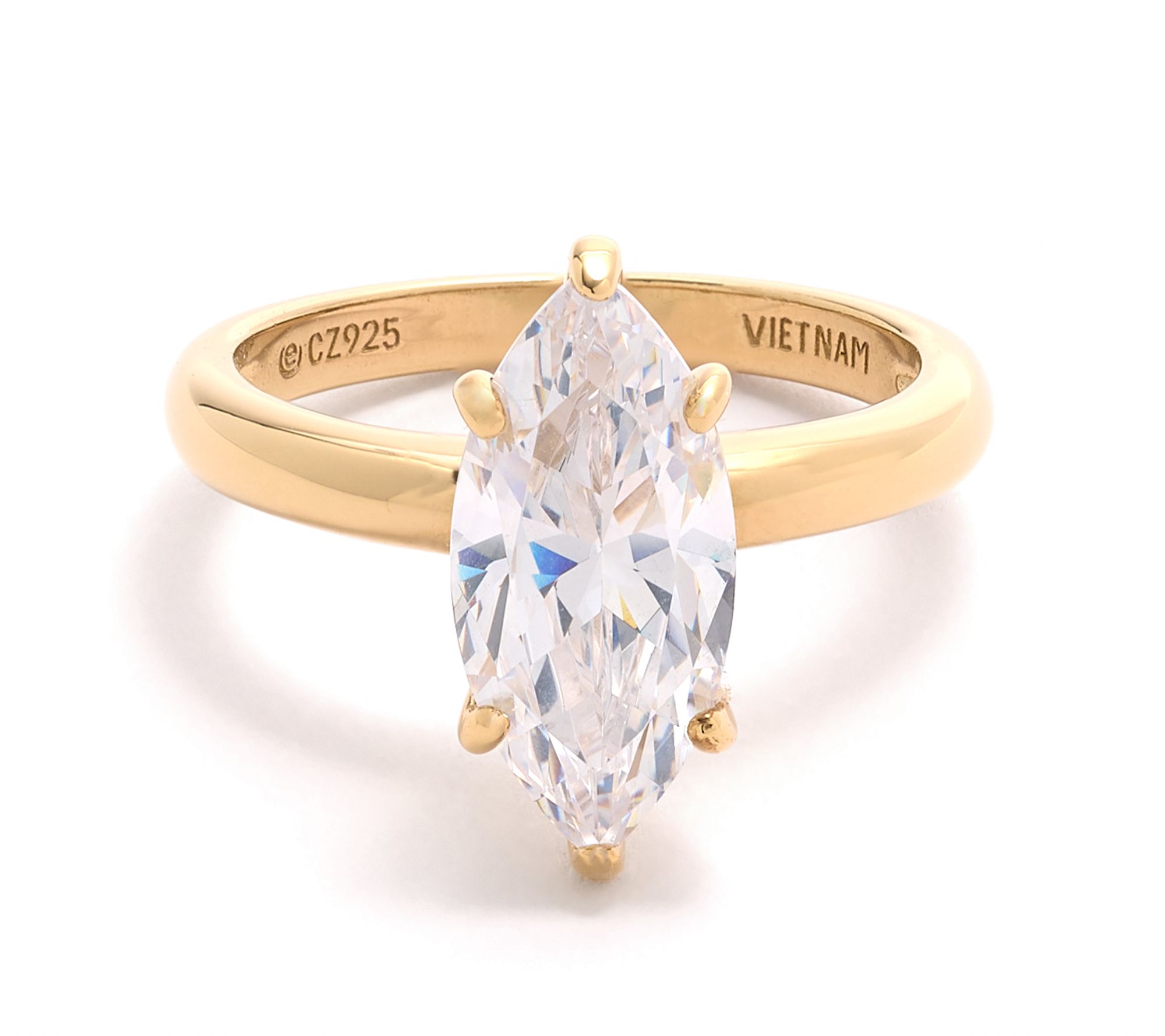 Diamonique Classics 4.00 cttw Ring, 14K Plated