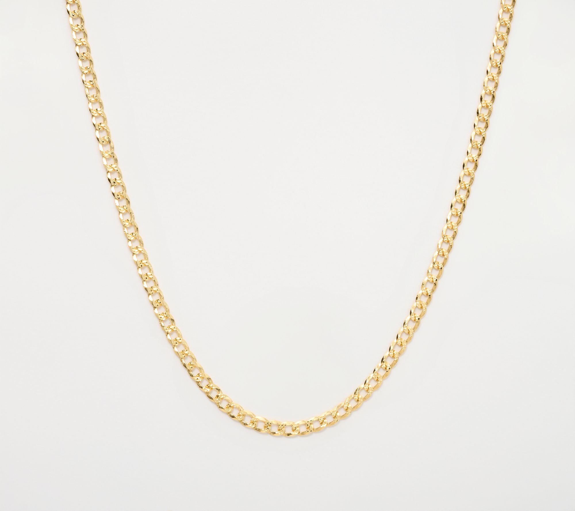 David Markstein Sterling Silver Luxe D/C Curb Necklace, 16"