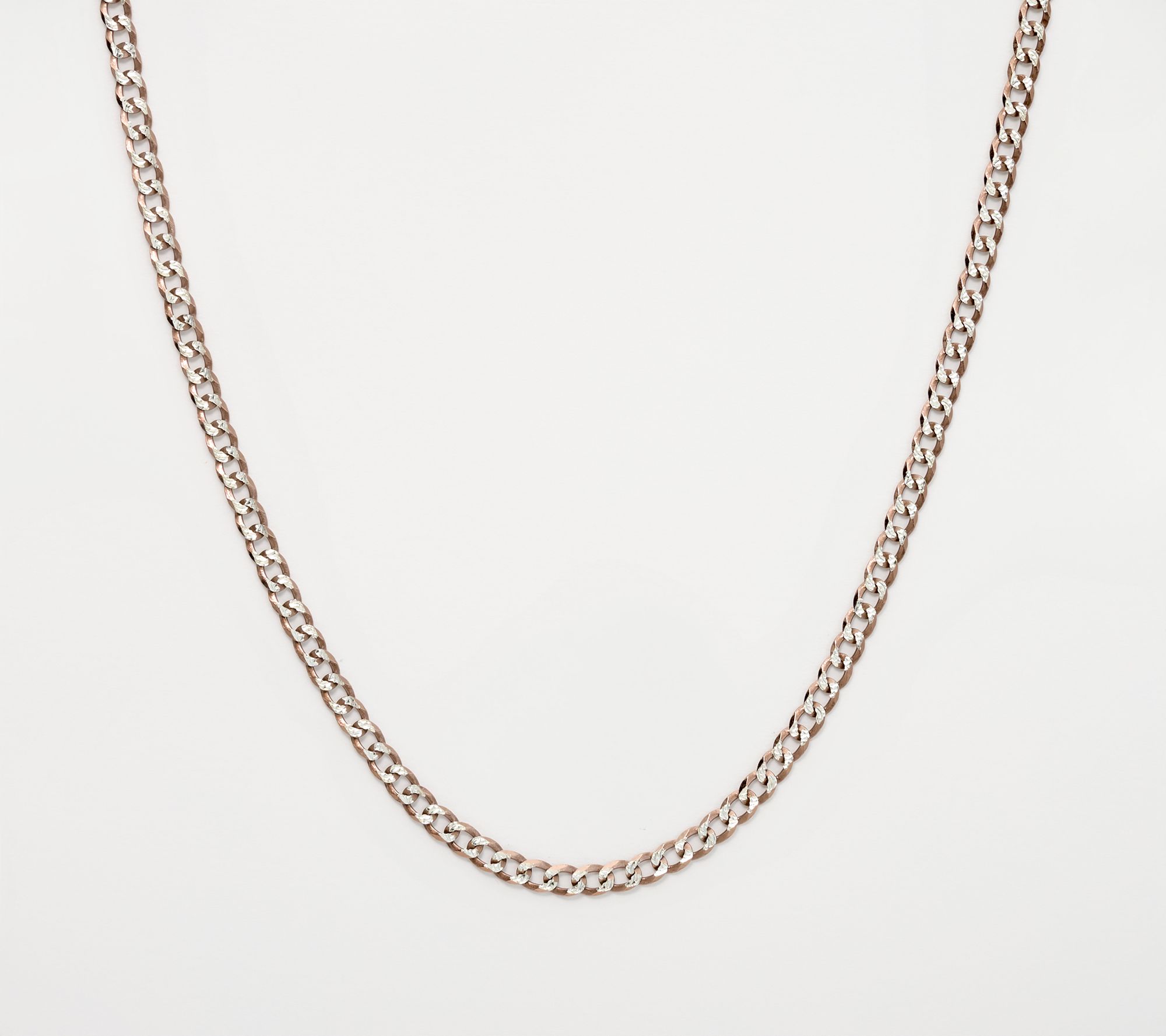 David Markstein Sterling Silver Luxe D/C Curb Necklace, 16"