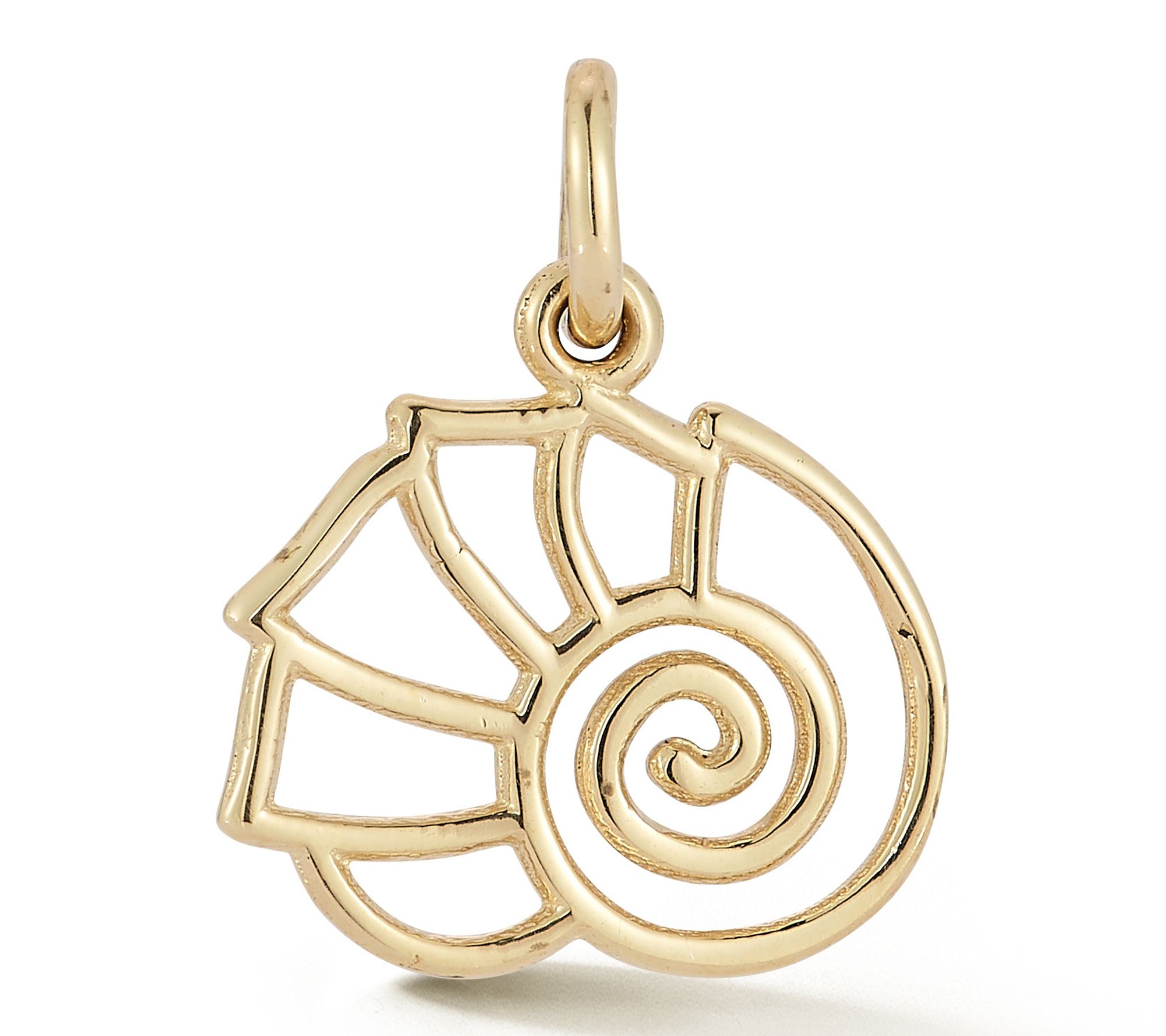 Italian Gold Shell Pendant, 14K