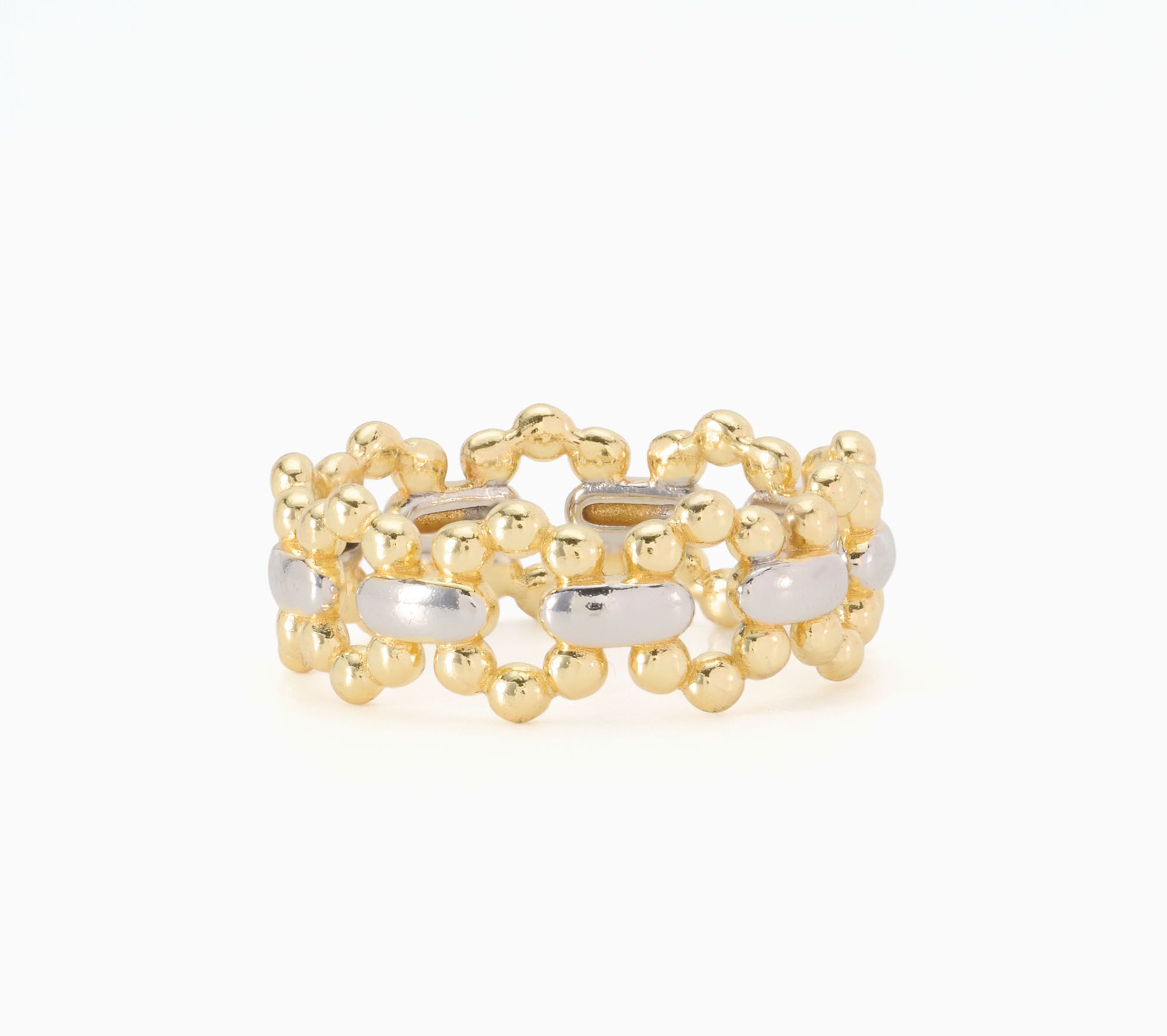 David Markstein Sterling Silver Refined Beaded Ring