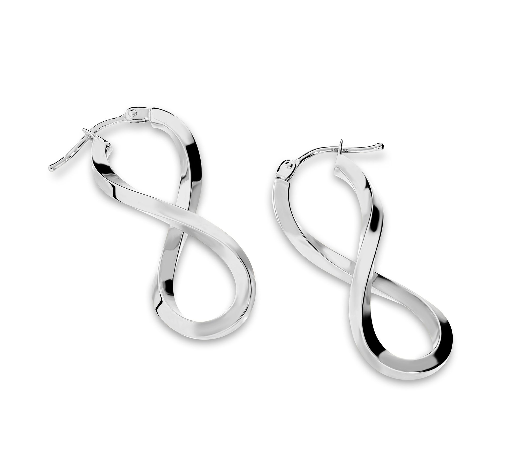 Italian Gold Figure Eight Dangle Earrings, 14K
