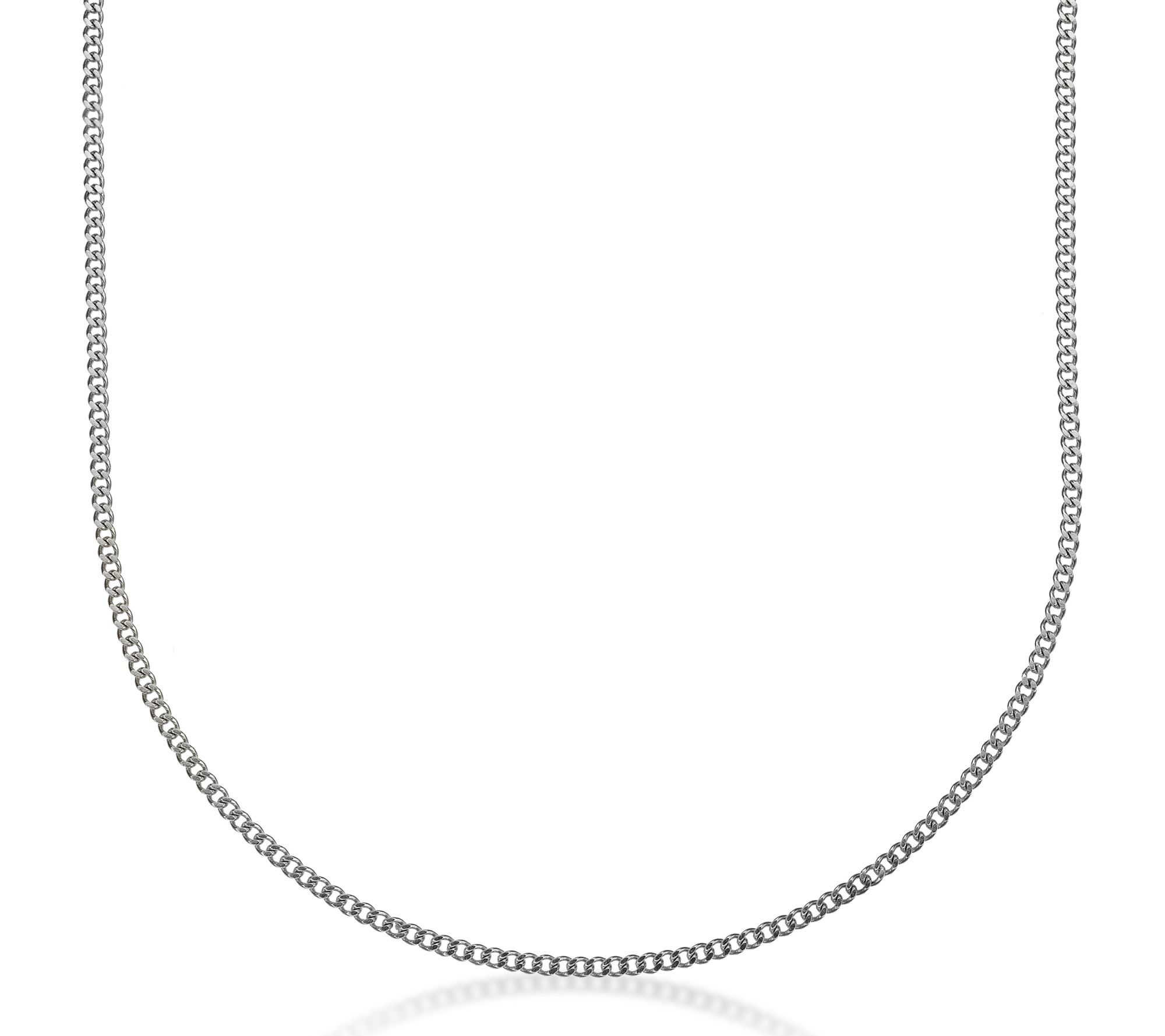 LYNX Men's Stainless Steel 3MM Curb Chain Necklace