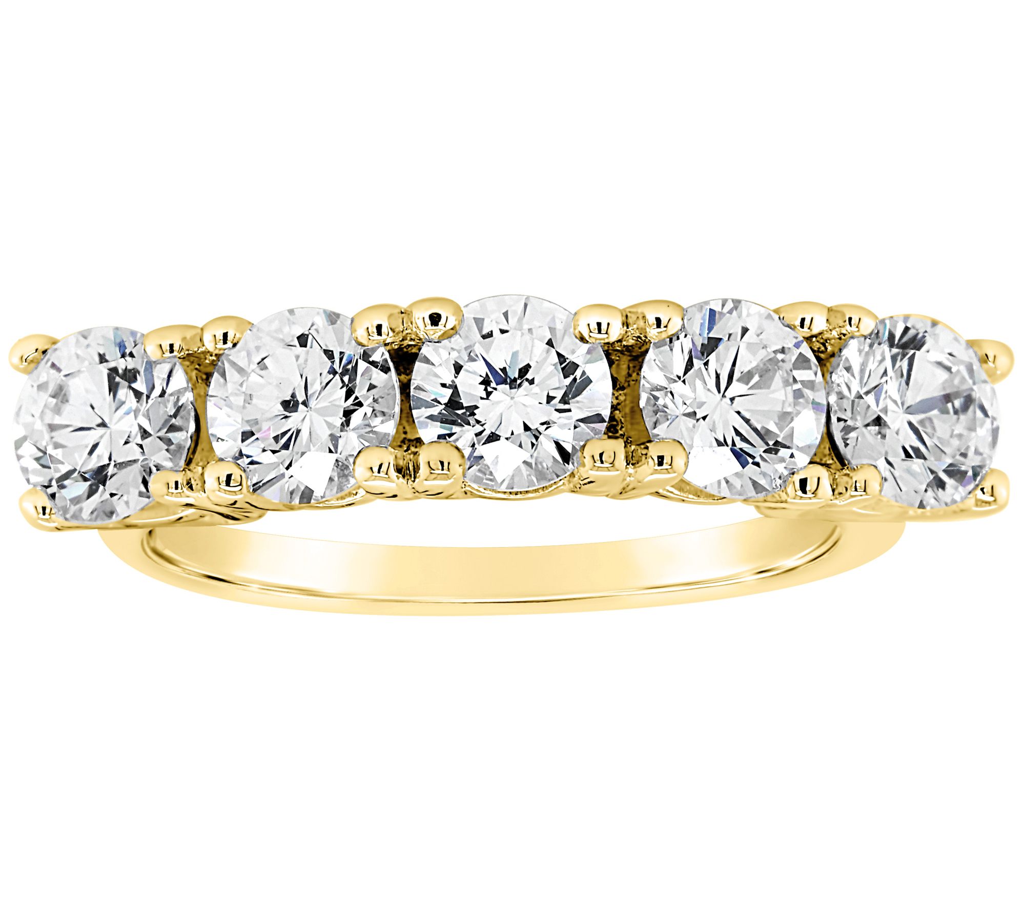 Affinity 14K Gold 1.95 cttw 5-Stone Diamond Band Ring