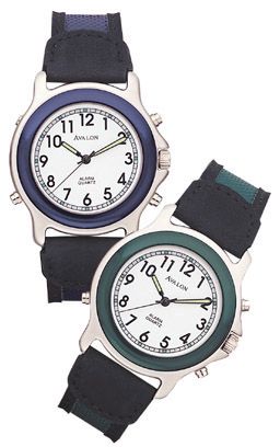 Avalon Men's Talking Alarm Strap Watch - QVC.com