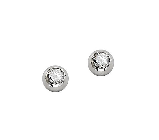 Steel by Design Cubic Zirconia Stud Earrings