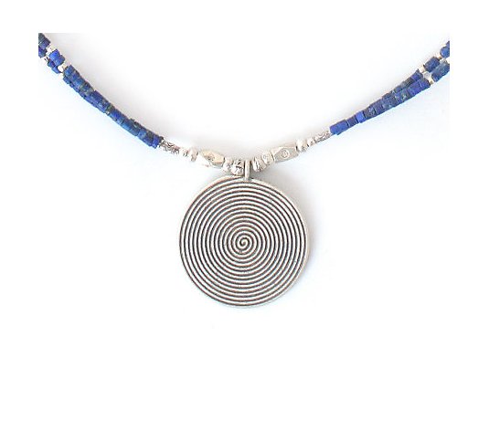 Novica Artisan-Crafted Sterling Lapis Necklace