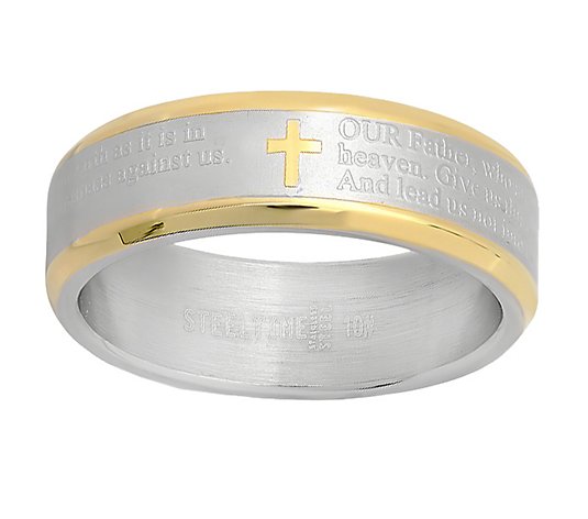Steel by Design Our Father Prayer Ring