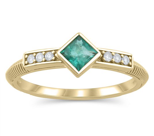 JUDITH Classic 14K Gold Gemstone & Diamond Ring