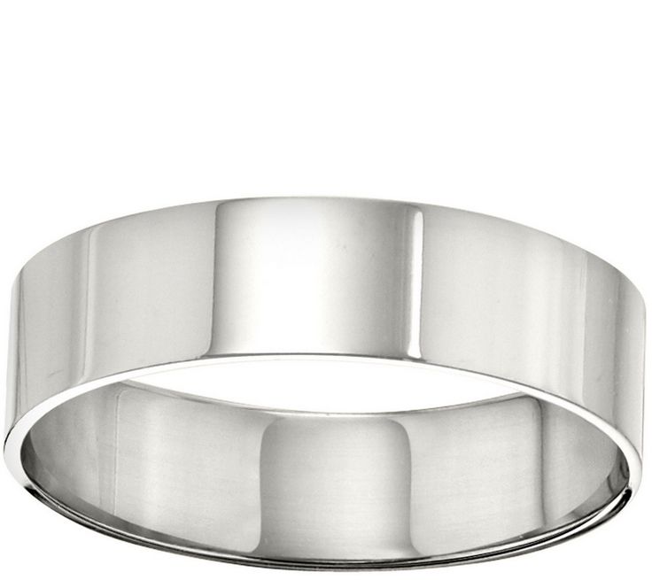 Women's Platinum 6mm Flat Comfort Fit Wedding Band