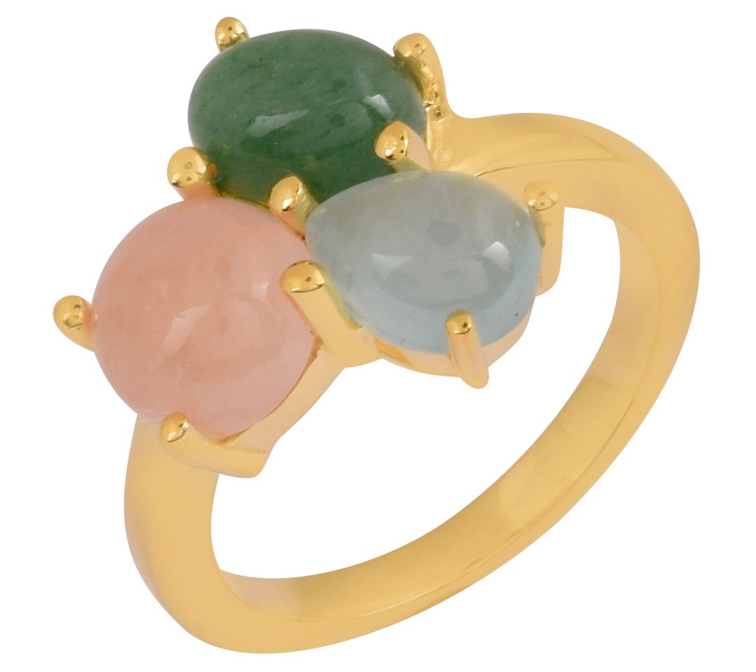 Affinity Gems 14K Gold-Plated Sterling Silver Multi-Stone Ring