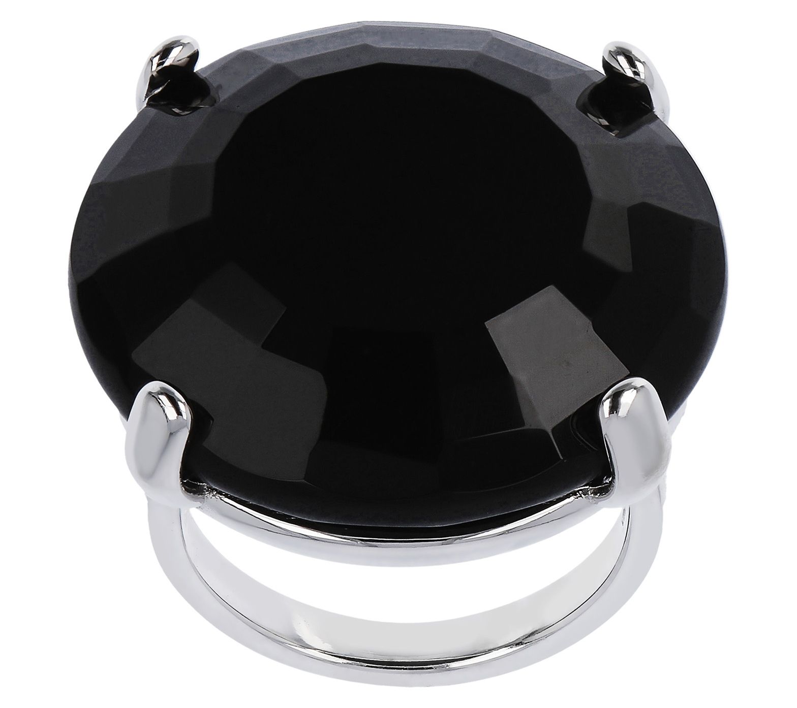 Italian Silver Bold Gemstone Cocktail Ring