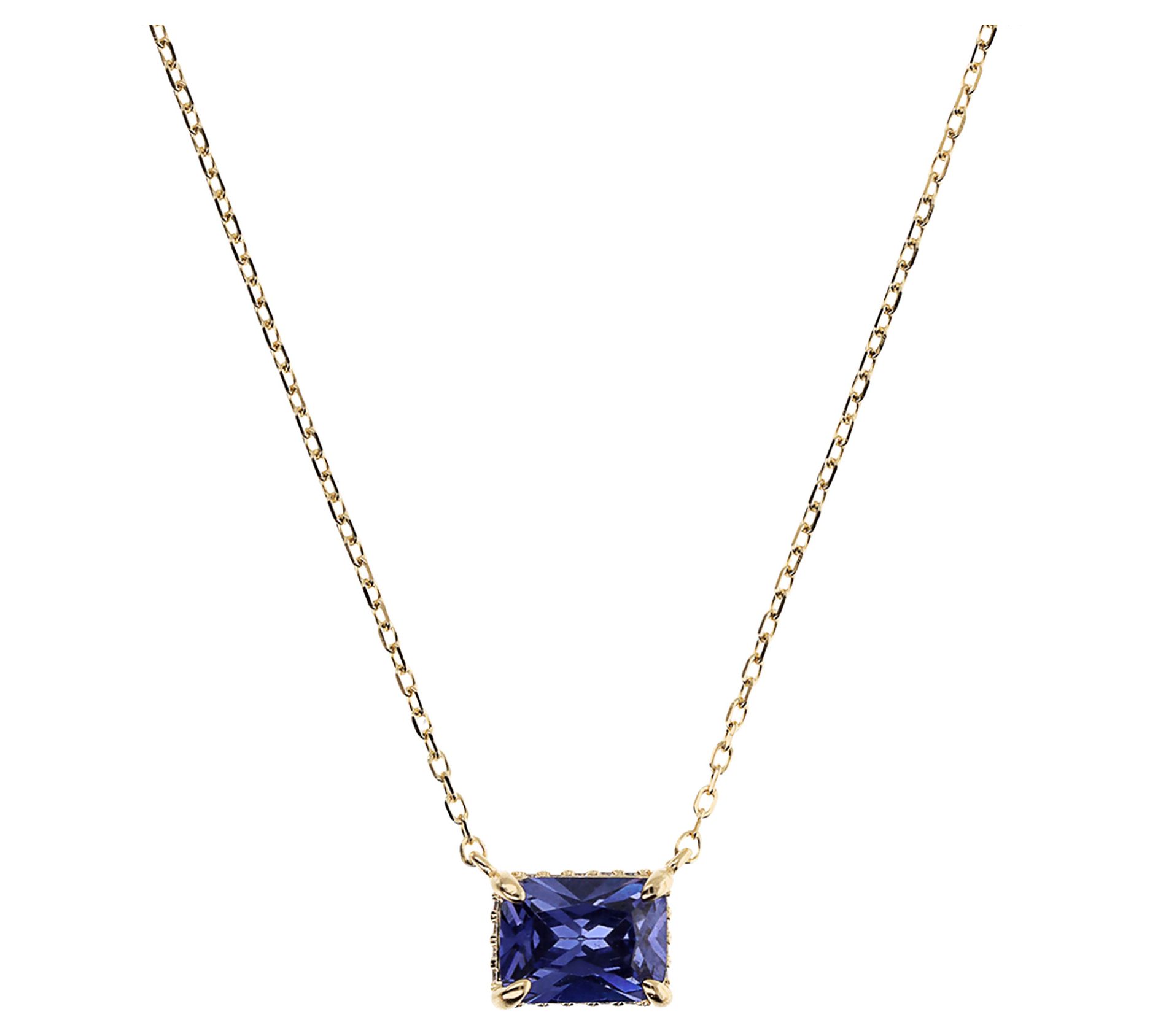 Diamonique 1.50 cttw Necklace, 14K Gold Plated