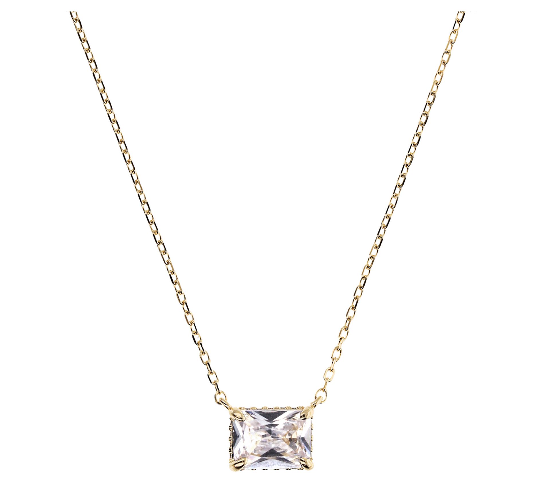 Diamonique 1.50 cttw Necklace, 14K Gold Plated