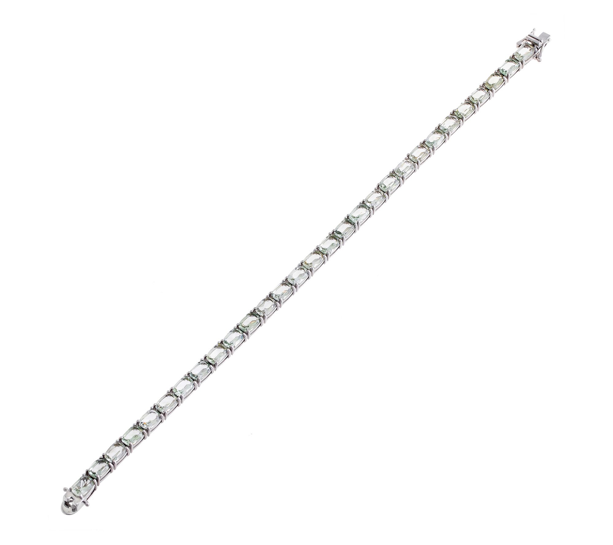 Affinity Gems Prasiolite Tennis Bracelet, Sterling Silver - QVC.com