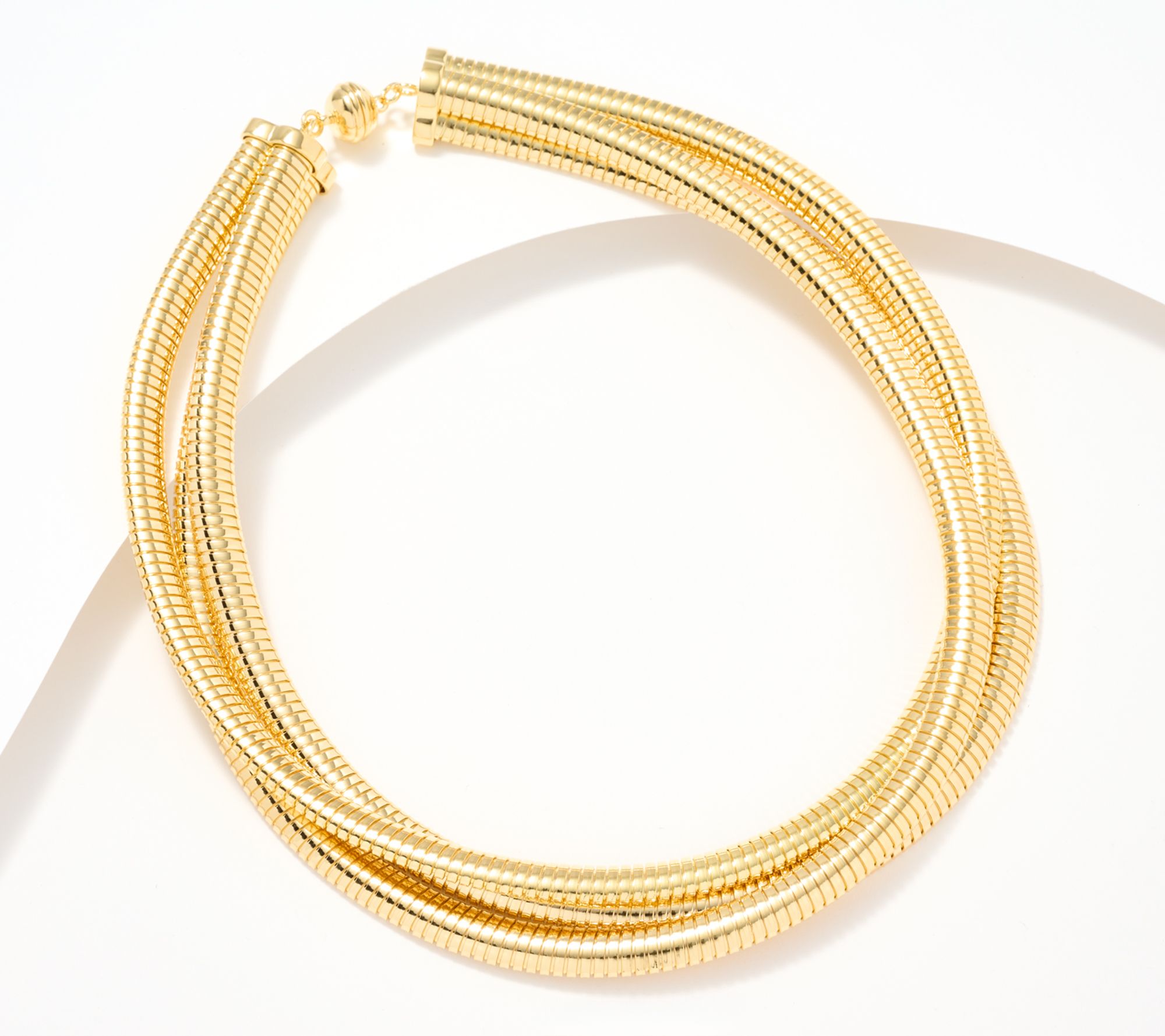 David Markstein Bronze Three Strand Magnetic Necklace