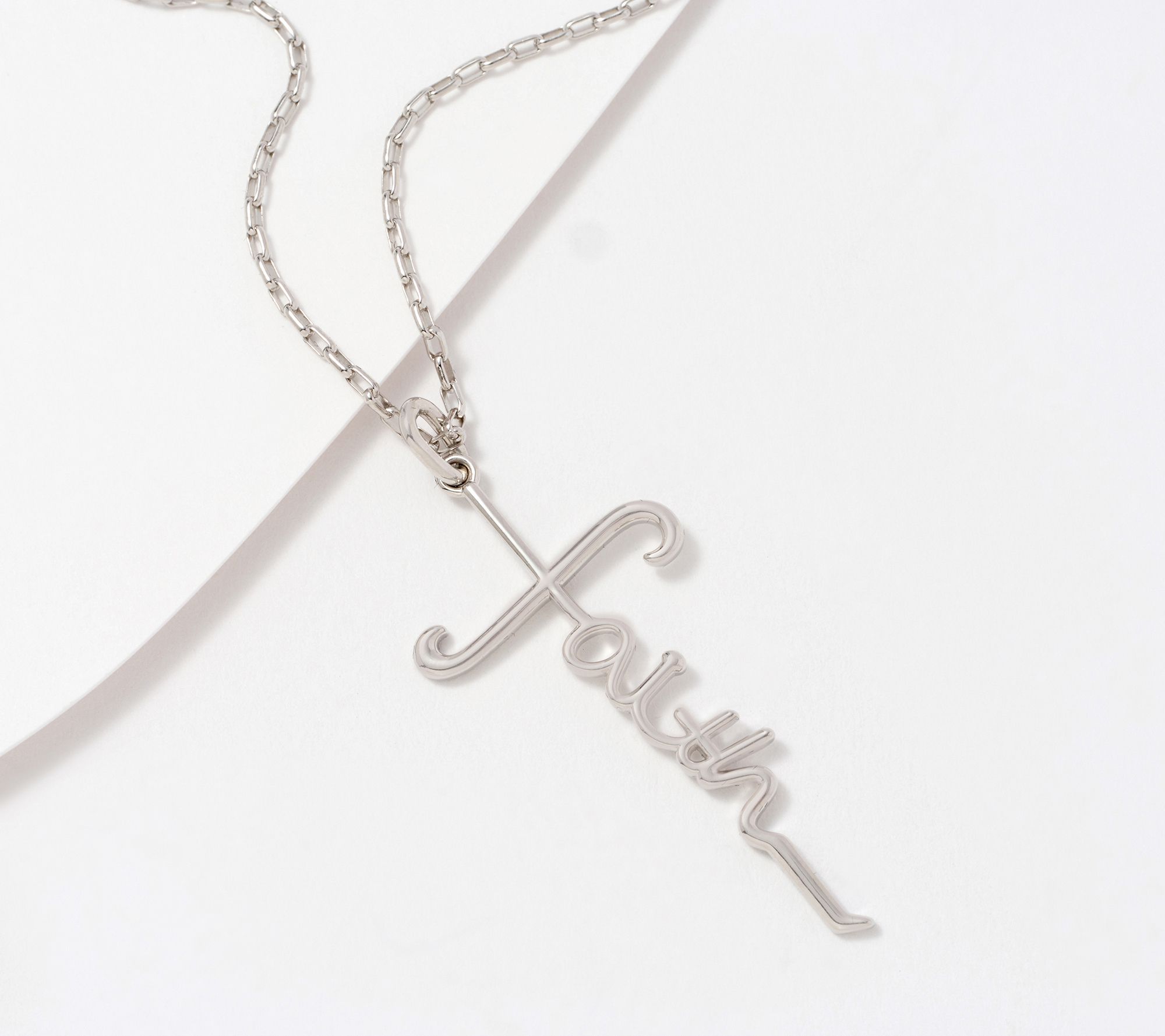 "As Is" Italian Silver x David Markstein Inspirational Necklace, SS