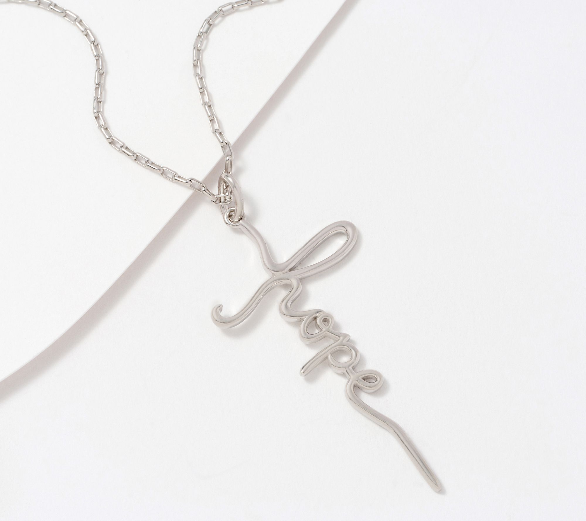 "As Is" Italian Silver x David Markstein Inspirational Necklace, SS