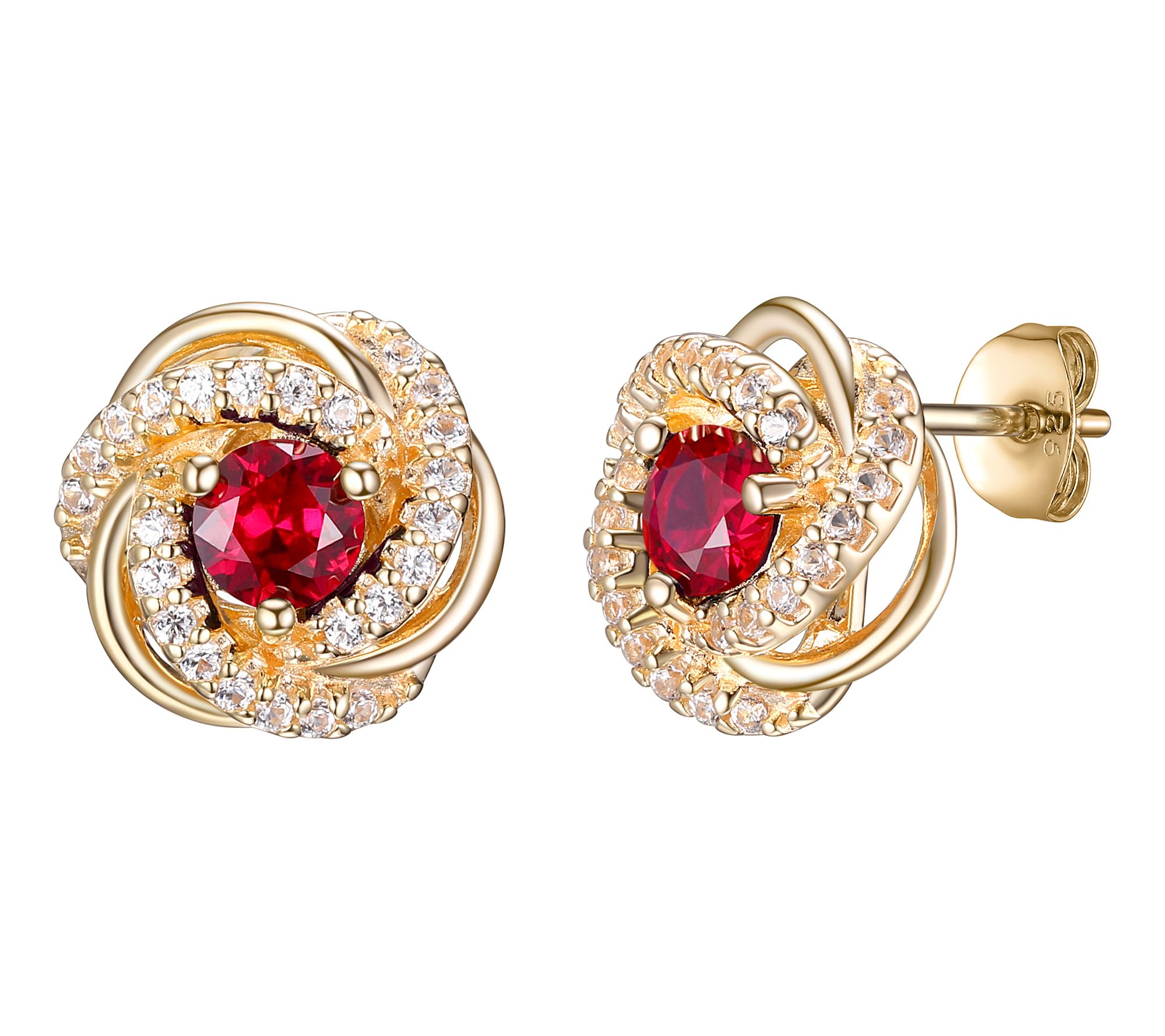 Affinity Gems Birthstone Stud Earrings,18k GoldPlated
