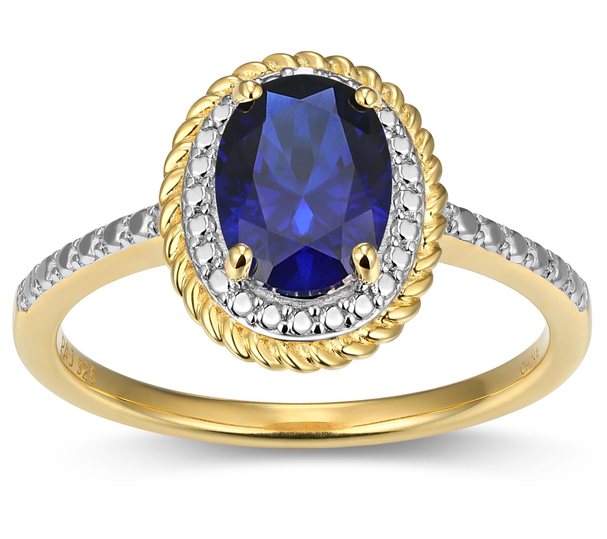 Affinity Gems Birthstone & Diamond Halo Ring, 18K Gold Plated