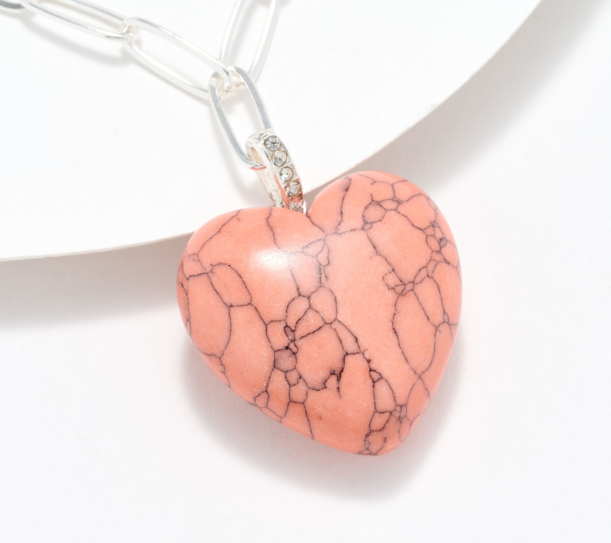 Joan Rivers Faux Gem Heart Pendant Necklace