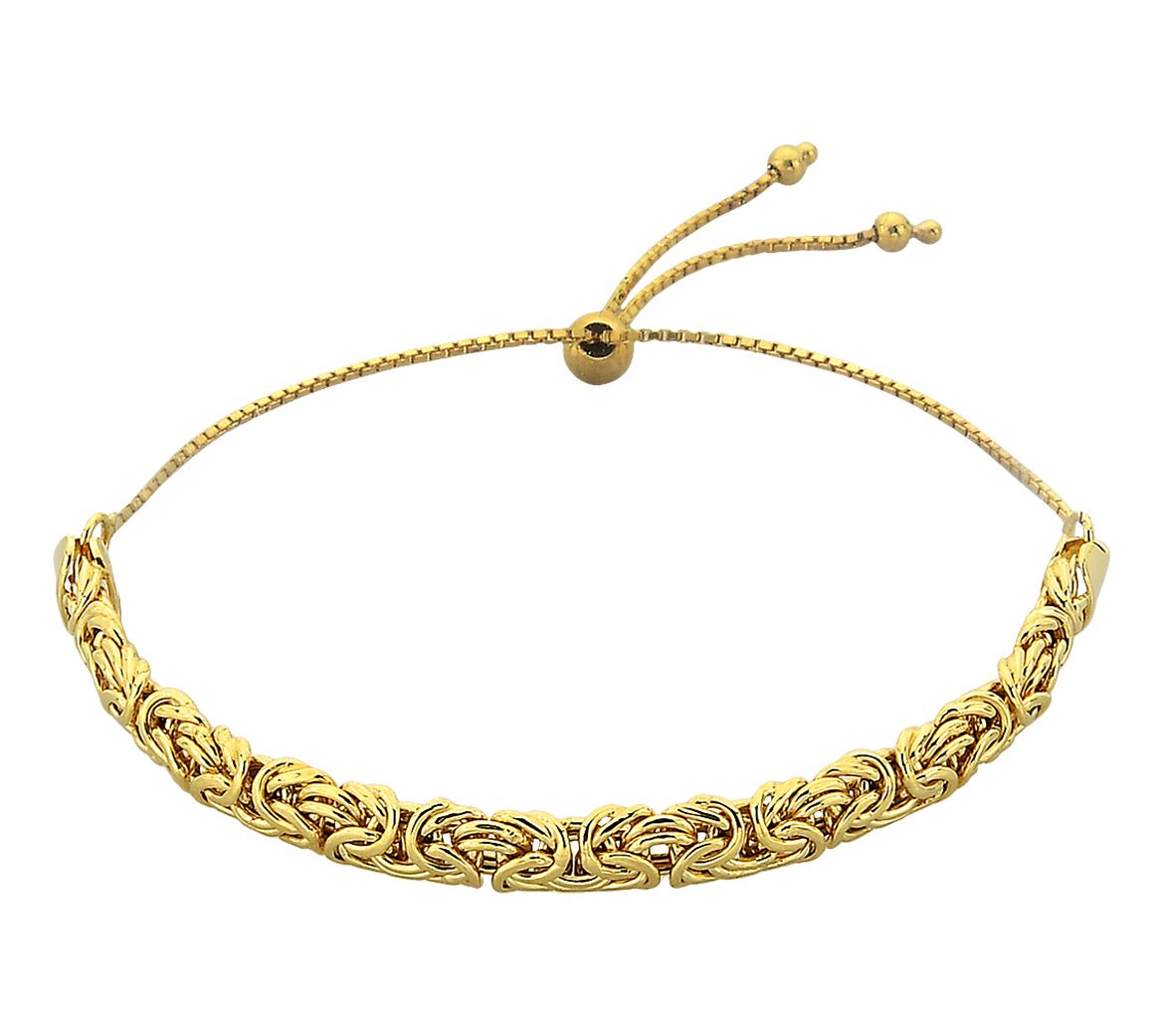 Silver Style 6mm Adjustable Byzantine Chain Bracelet, Sterling