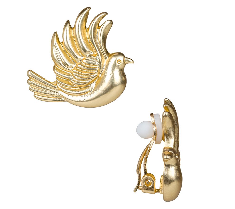 Patricia Nash Love Bird Clip On Earrings