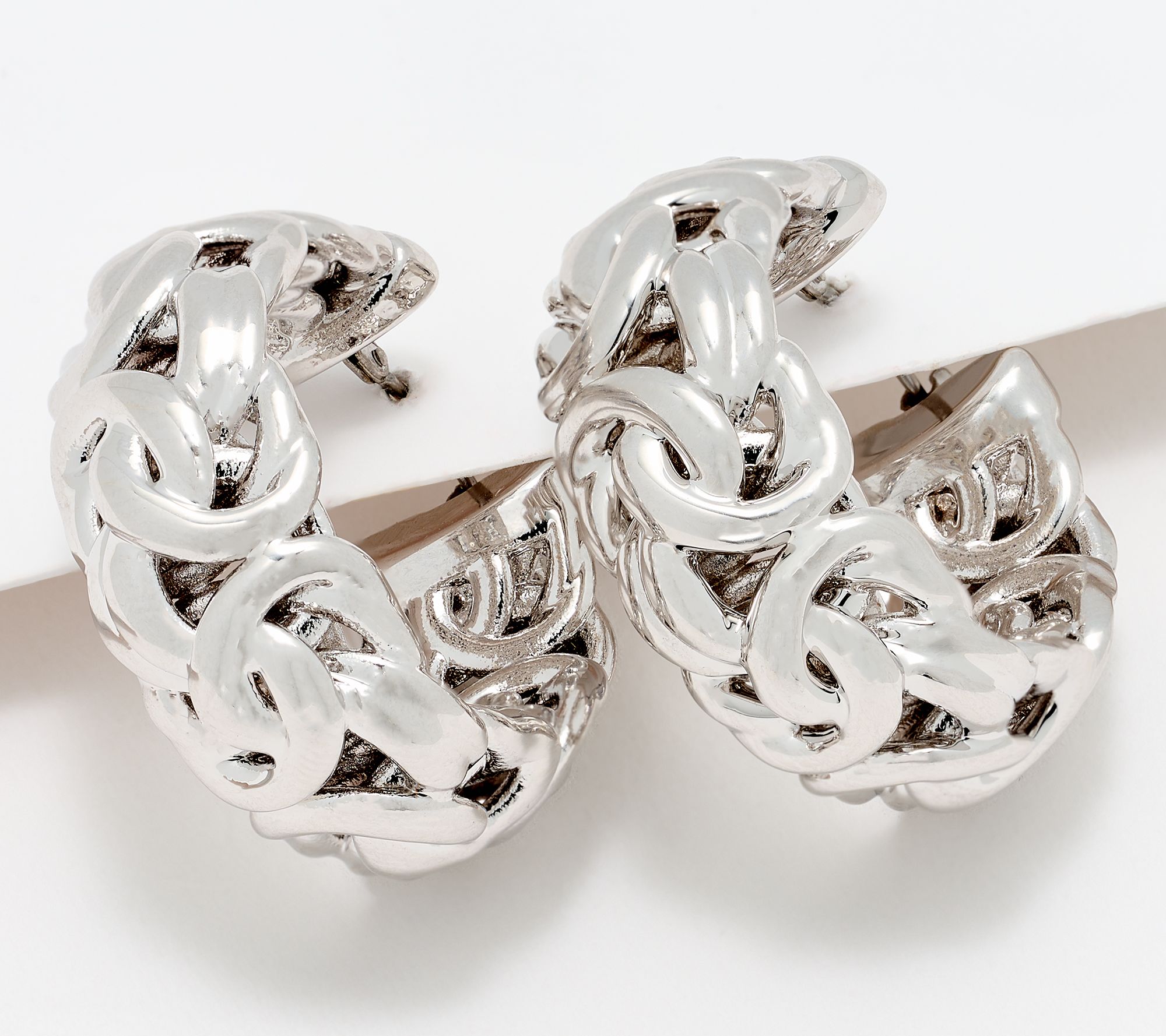 As Is David Markstein 14K Gold Over Resin Byz antine Hoops