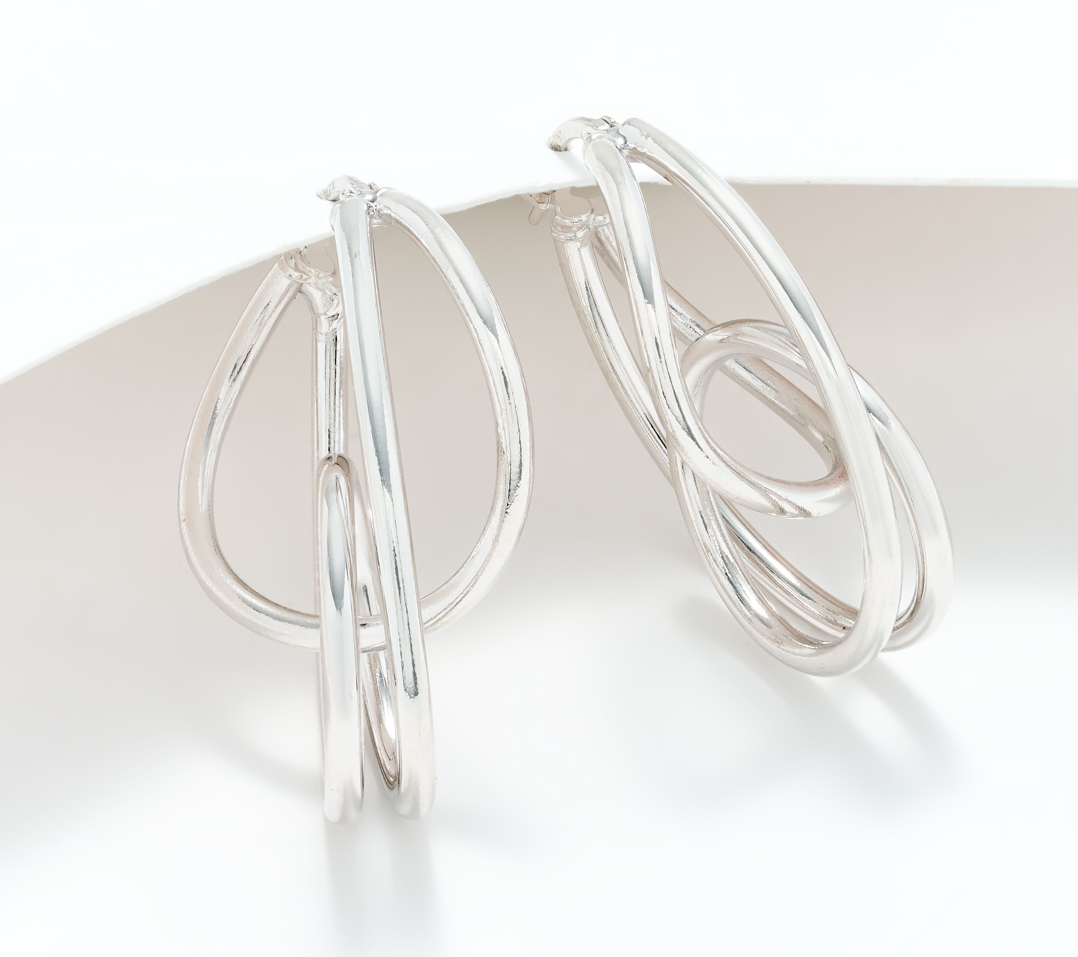 David Markstein Bronze 1-1/4" Multi-Circle Hoop Earrings