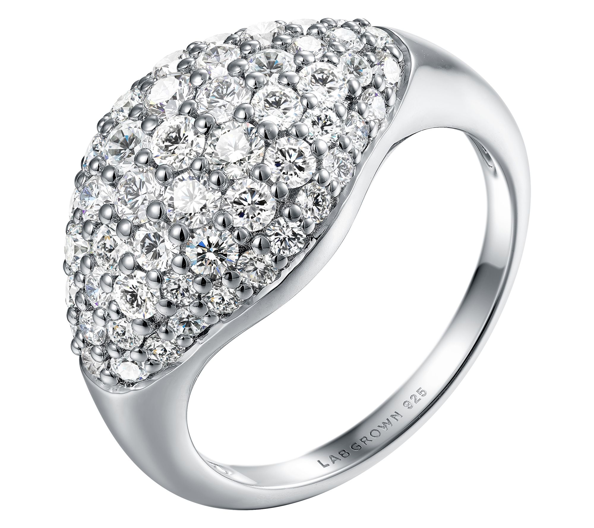Fire Light 1.45 cttw Lab Grown Diamond Signet Ring, Sterling