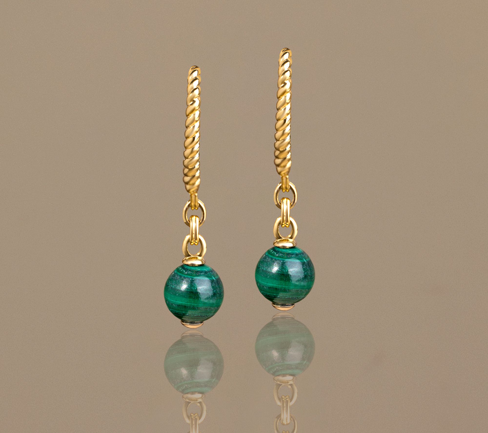 Christian James Sterling Silver Gemstone Bead Earrings