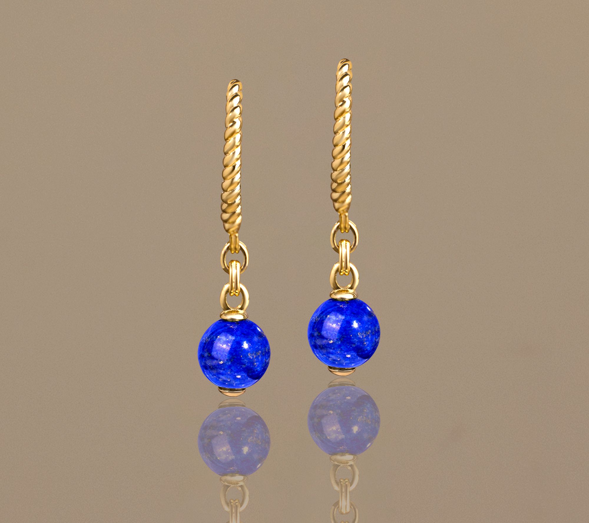 Christian James Sterling Silver Gemstone Bead Earrings