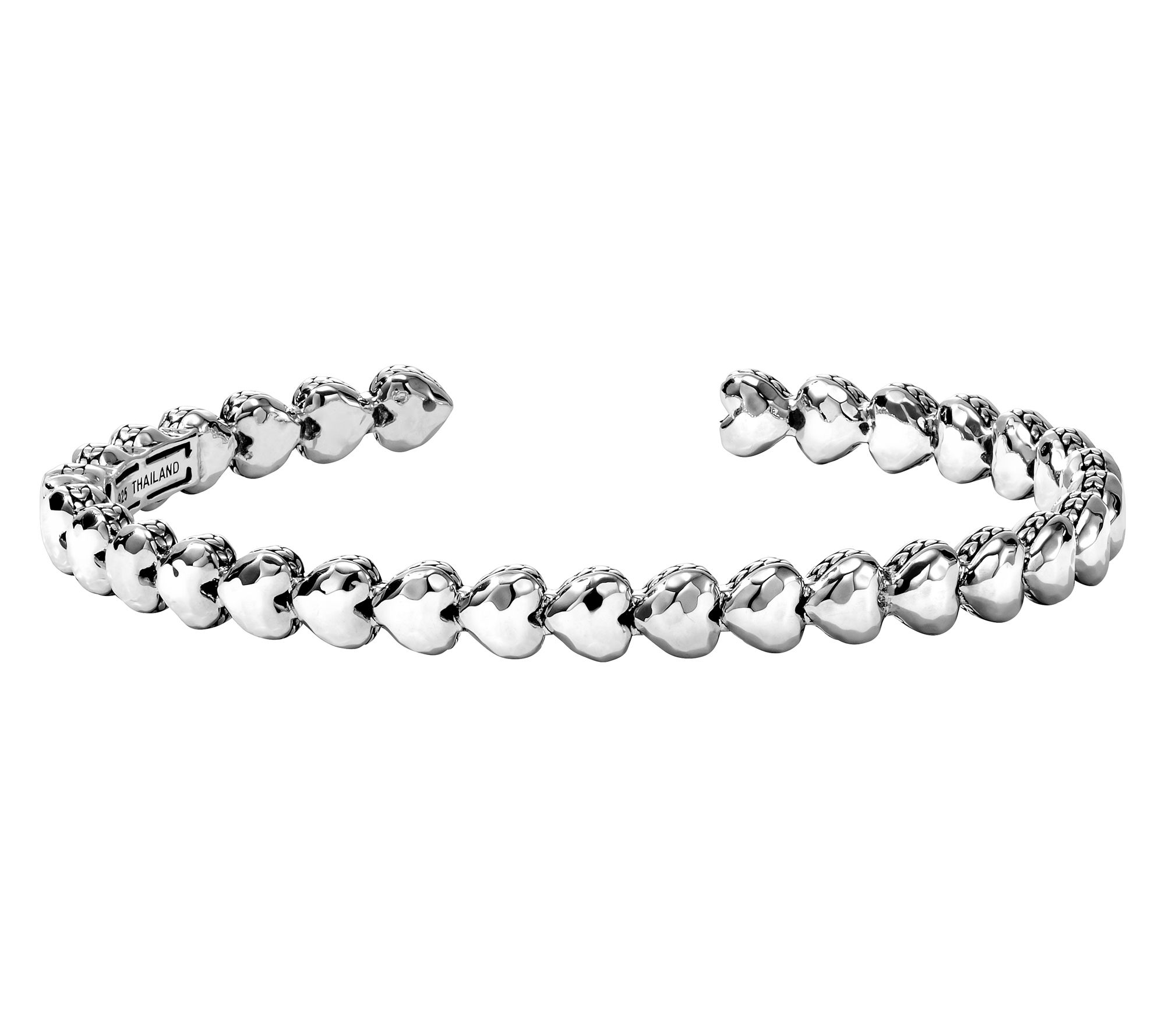 JAI Sterling Silver Symbols of Love Cuff, 20.5g