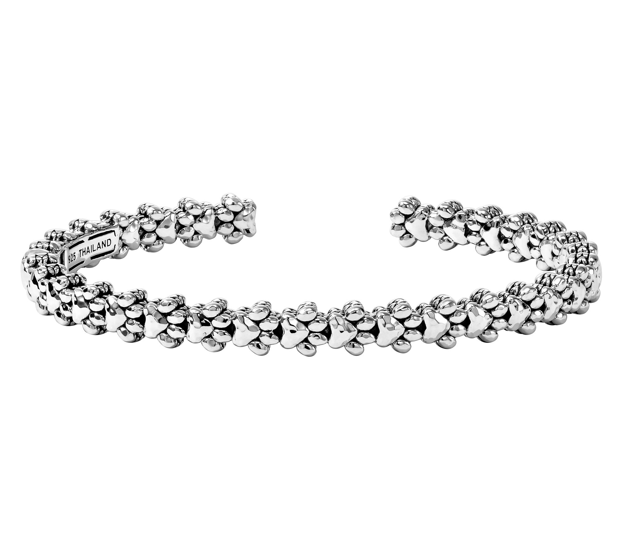 JAI Sterling Silver Symbols of Love Cuff, 20.5g