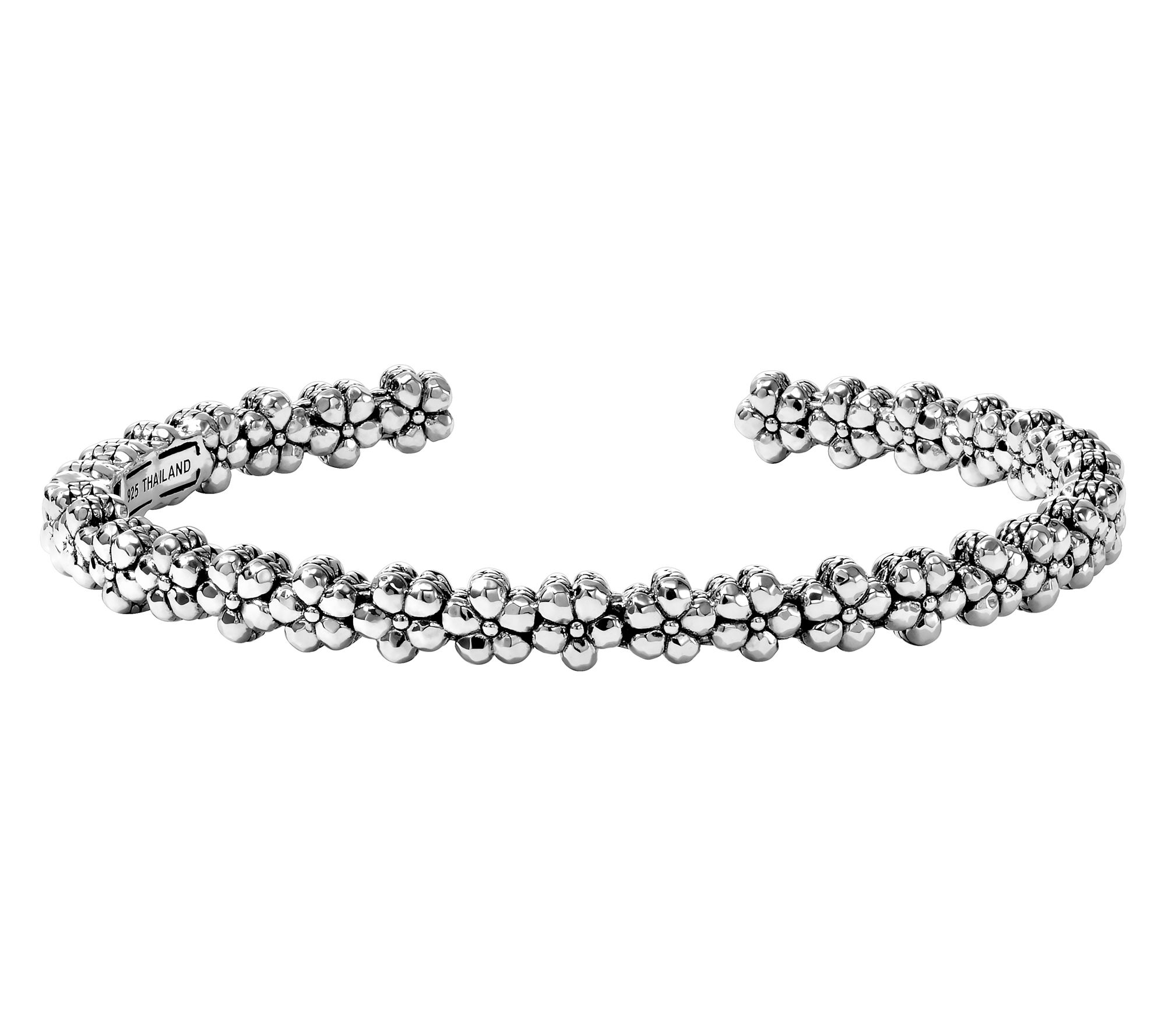 JAI Sterling Silver Symbols of Love Cuff, 20.5g