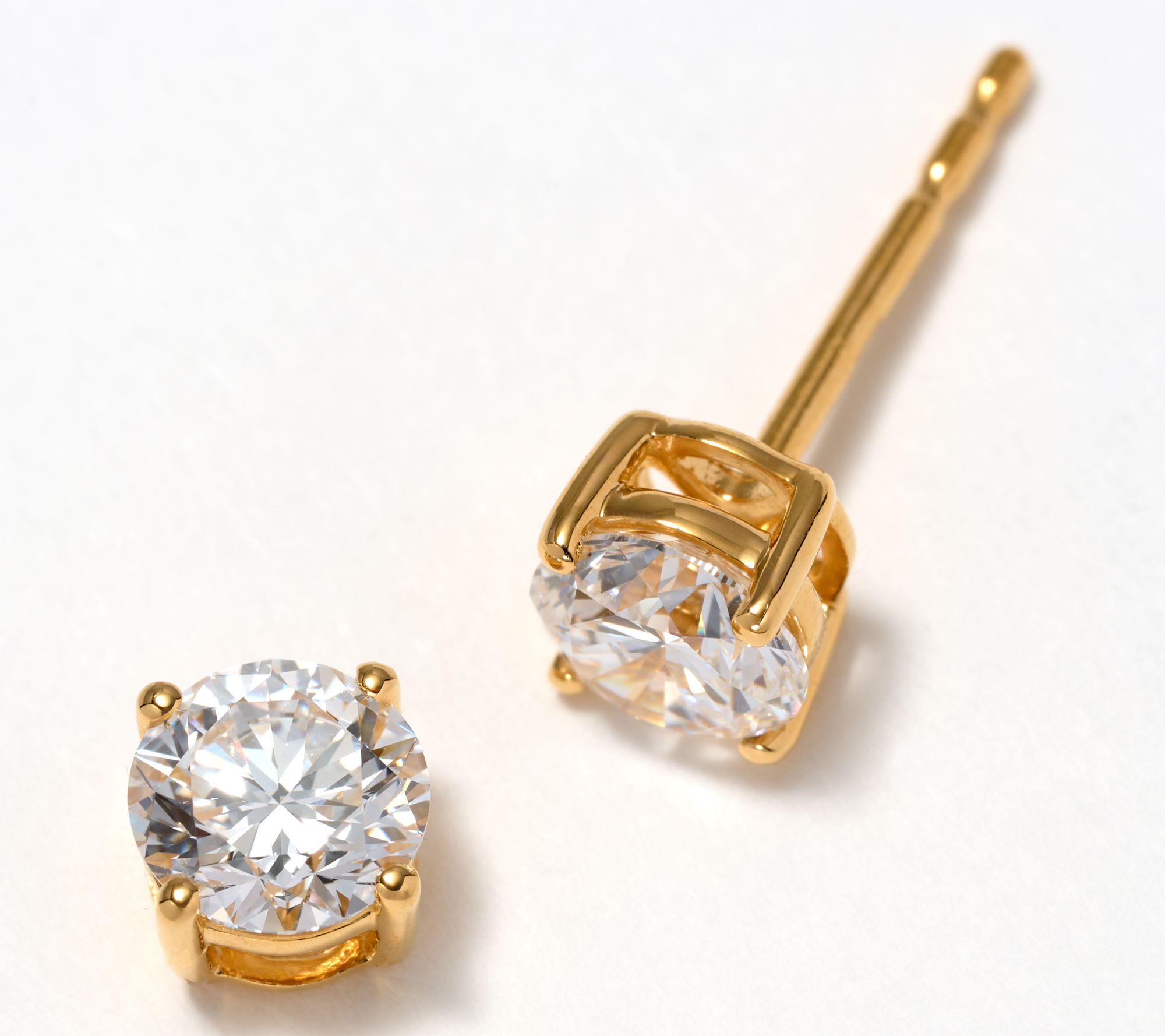 Fire Light Lab Grown Diamond 1.00 cttw Studs, Sterling Silver