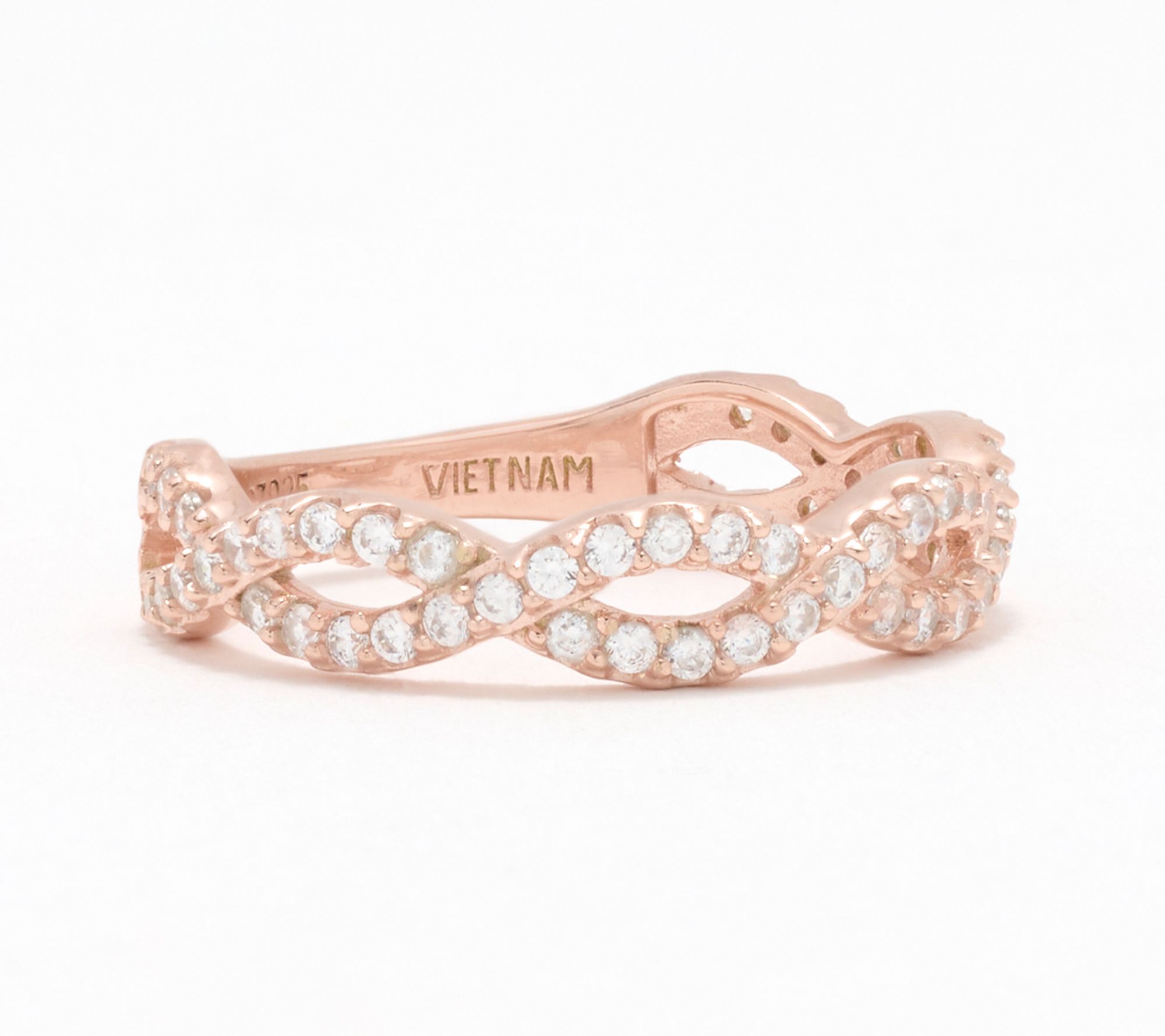 Diamonique x Erin Moseley Infinity Band Ring, Sterling Silver