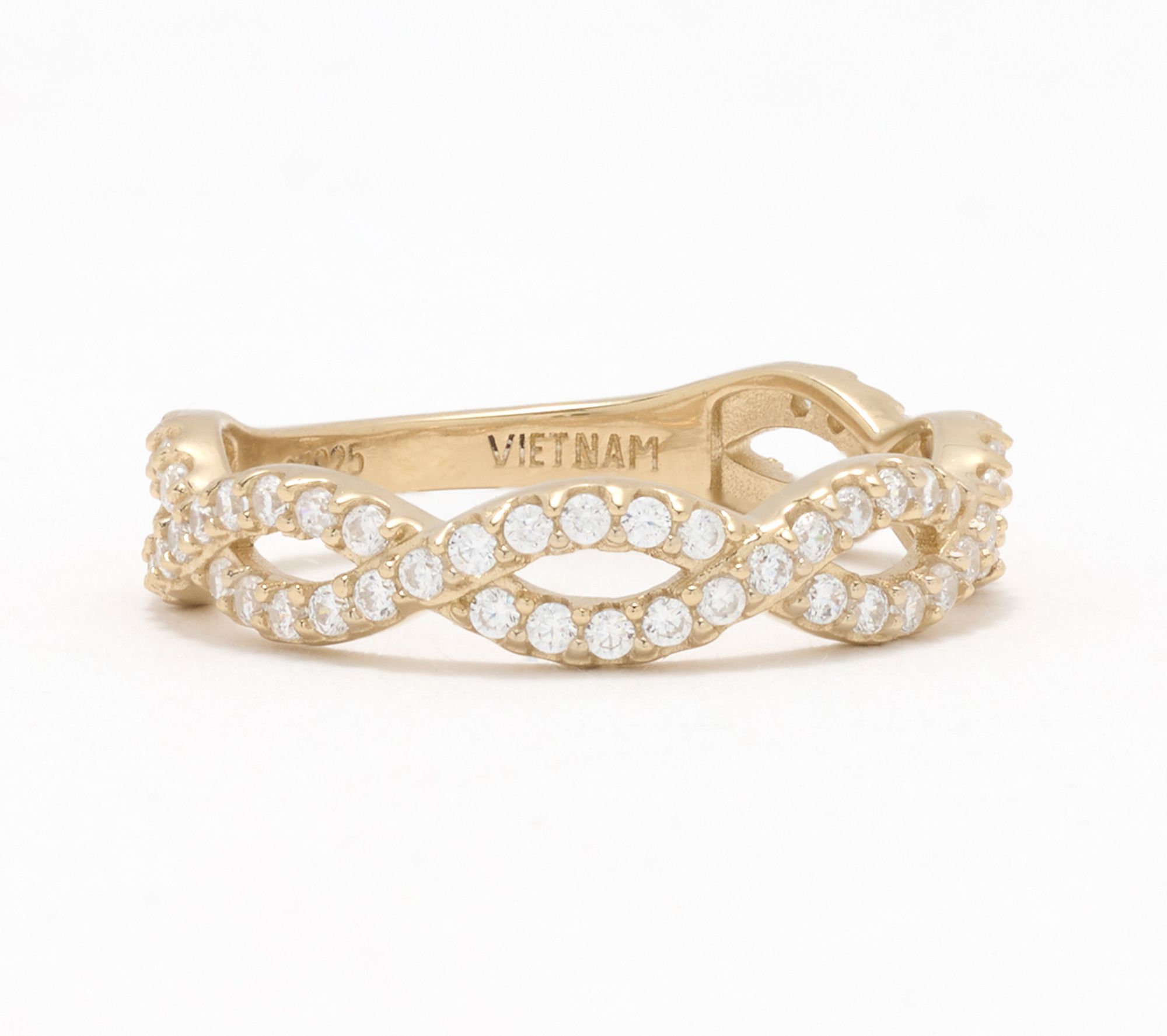 Diamonique x Erin Moseley Infinity Band Ring, Sterling Silver