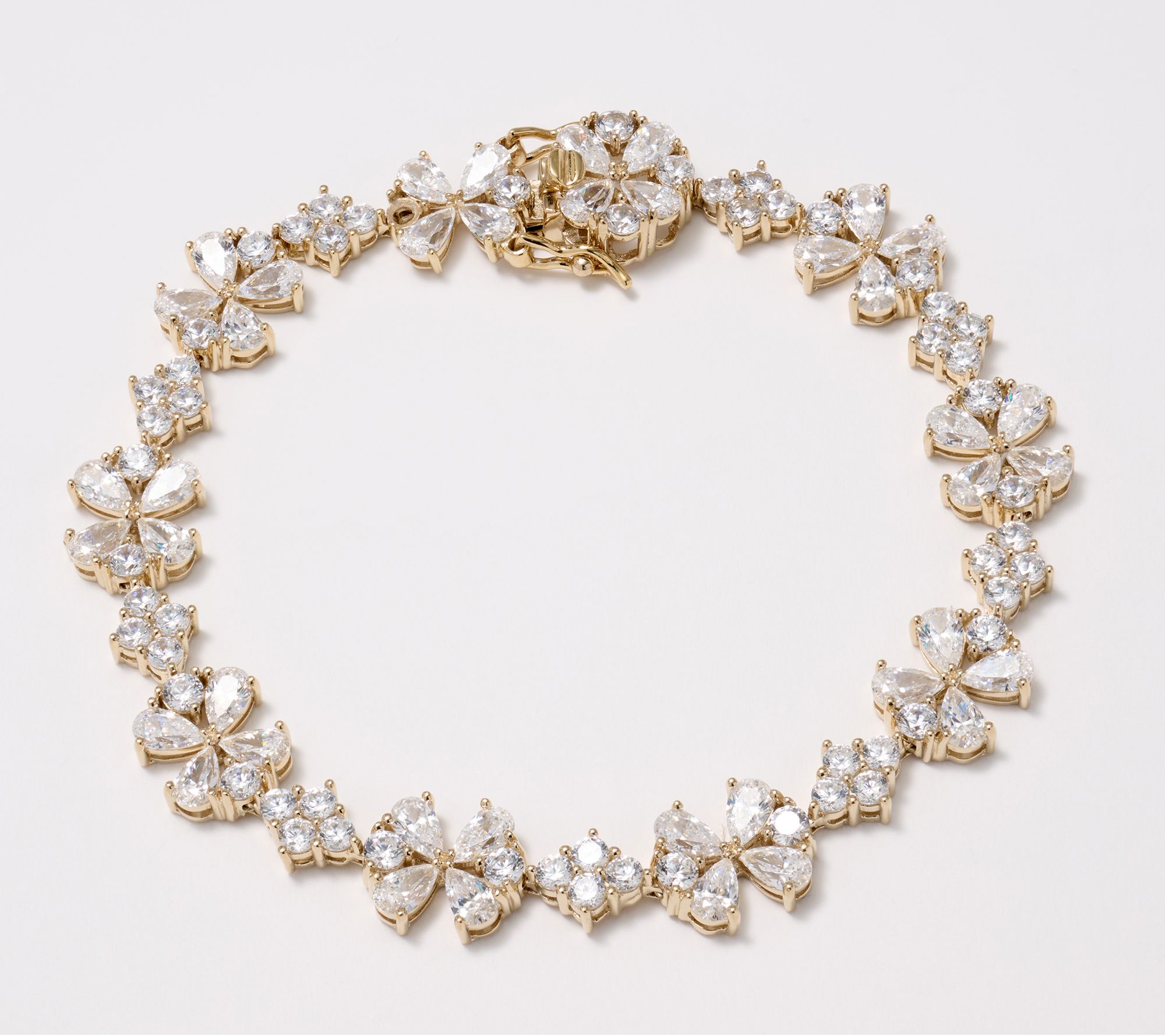 Diamonique x Lulu Frost Cluster Tennis Bracelet, Sterling Silver